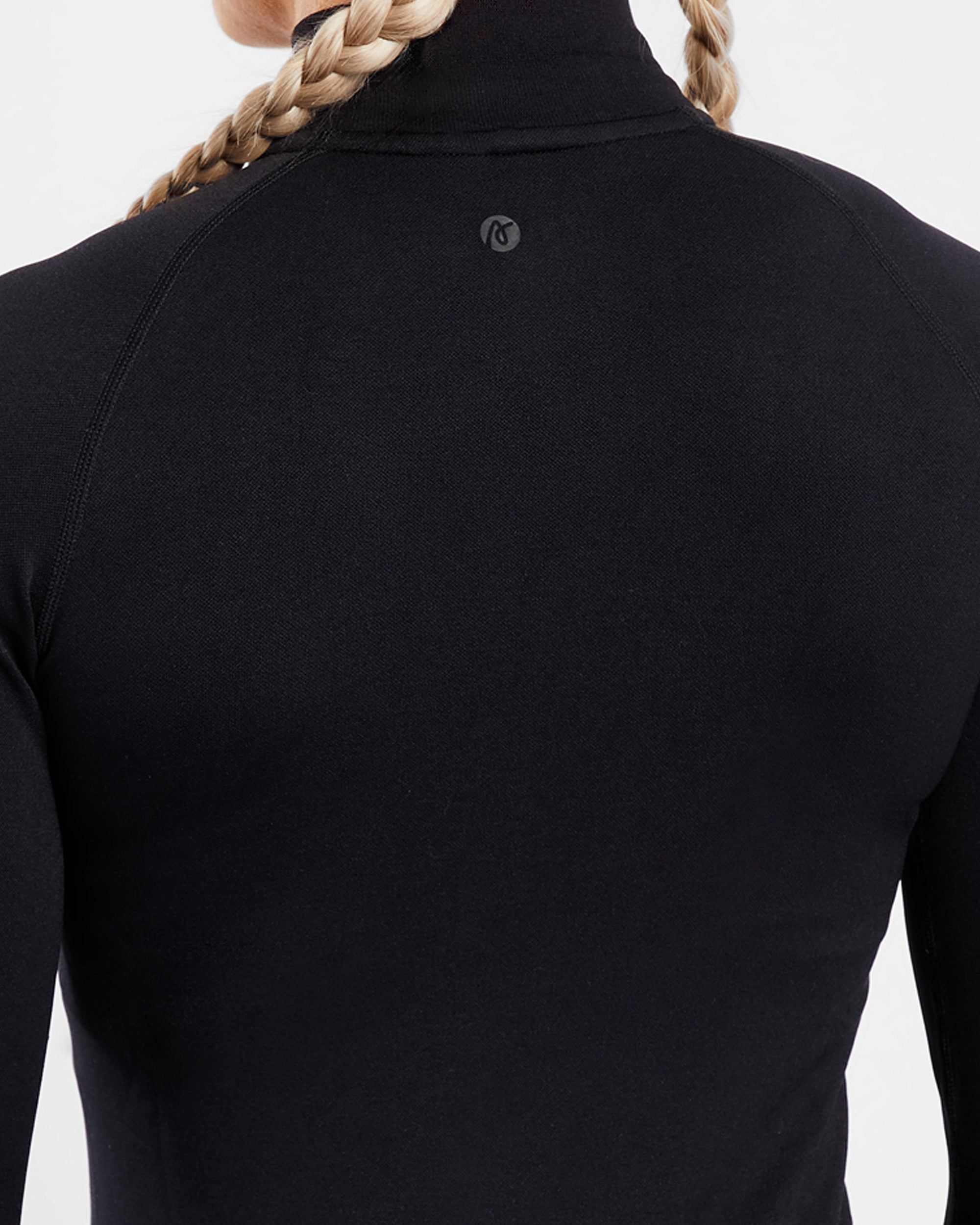 Essential Seamless 1/2 Zip Pullover - Noir