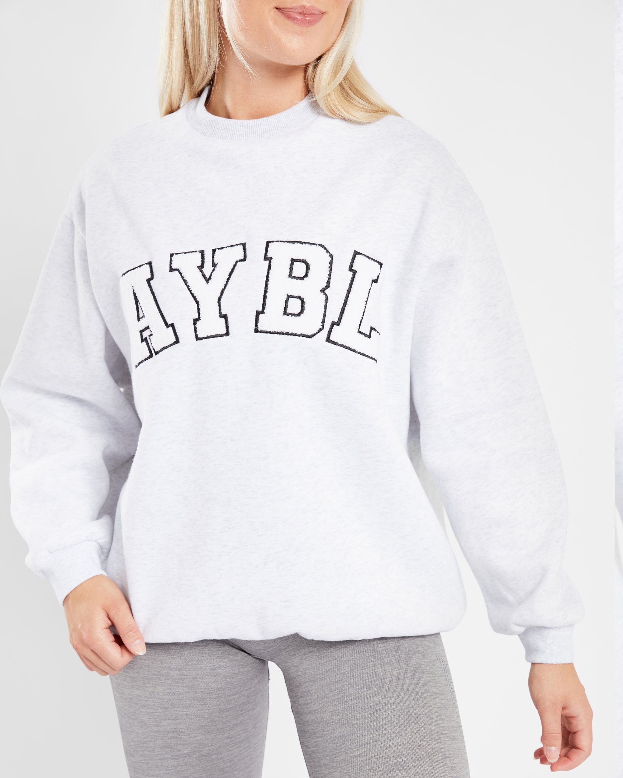 Varsity Oversized Sweatshirt - Heather Gris