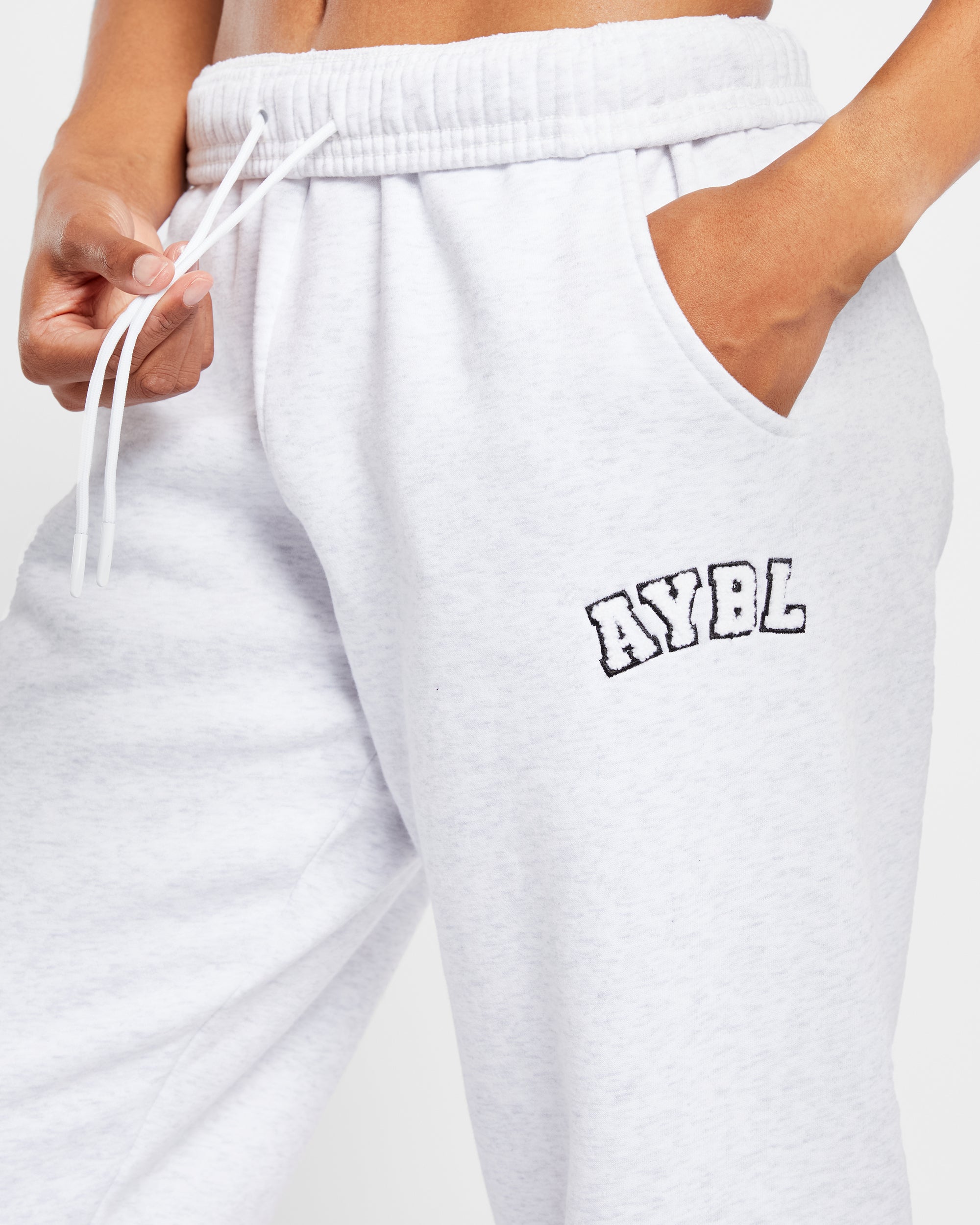 Varsity Oversized Joggers - Heather Gris