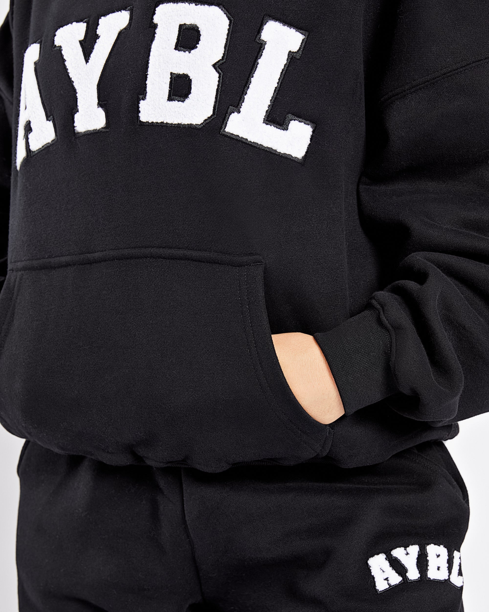 Varsity Oversized Hoodie - Noir