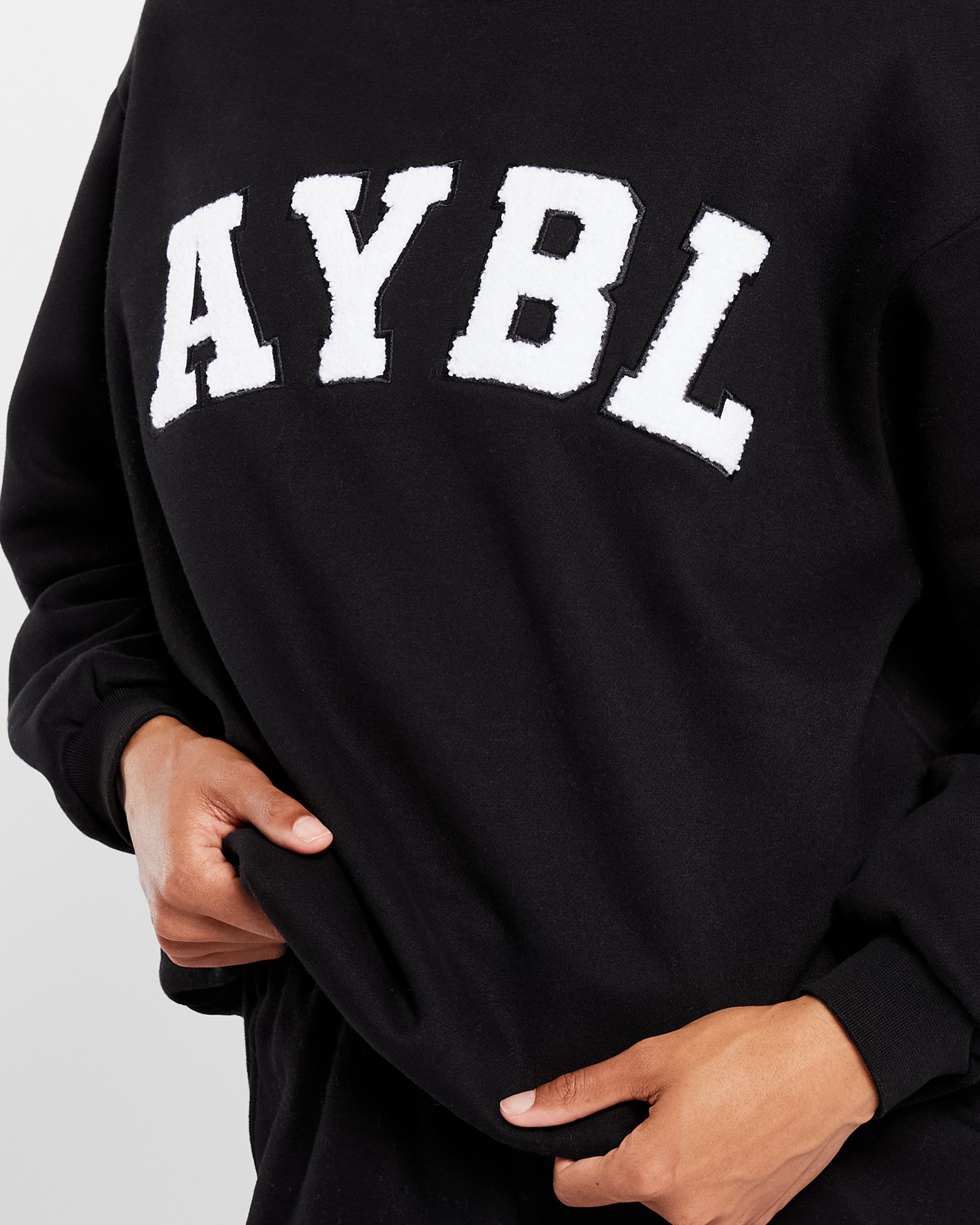 Varsity Oversized Sweatshirt - Noir