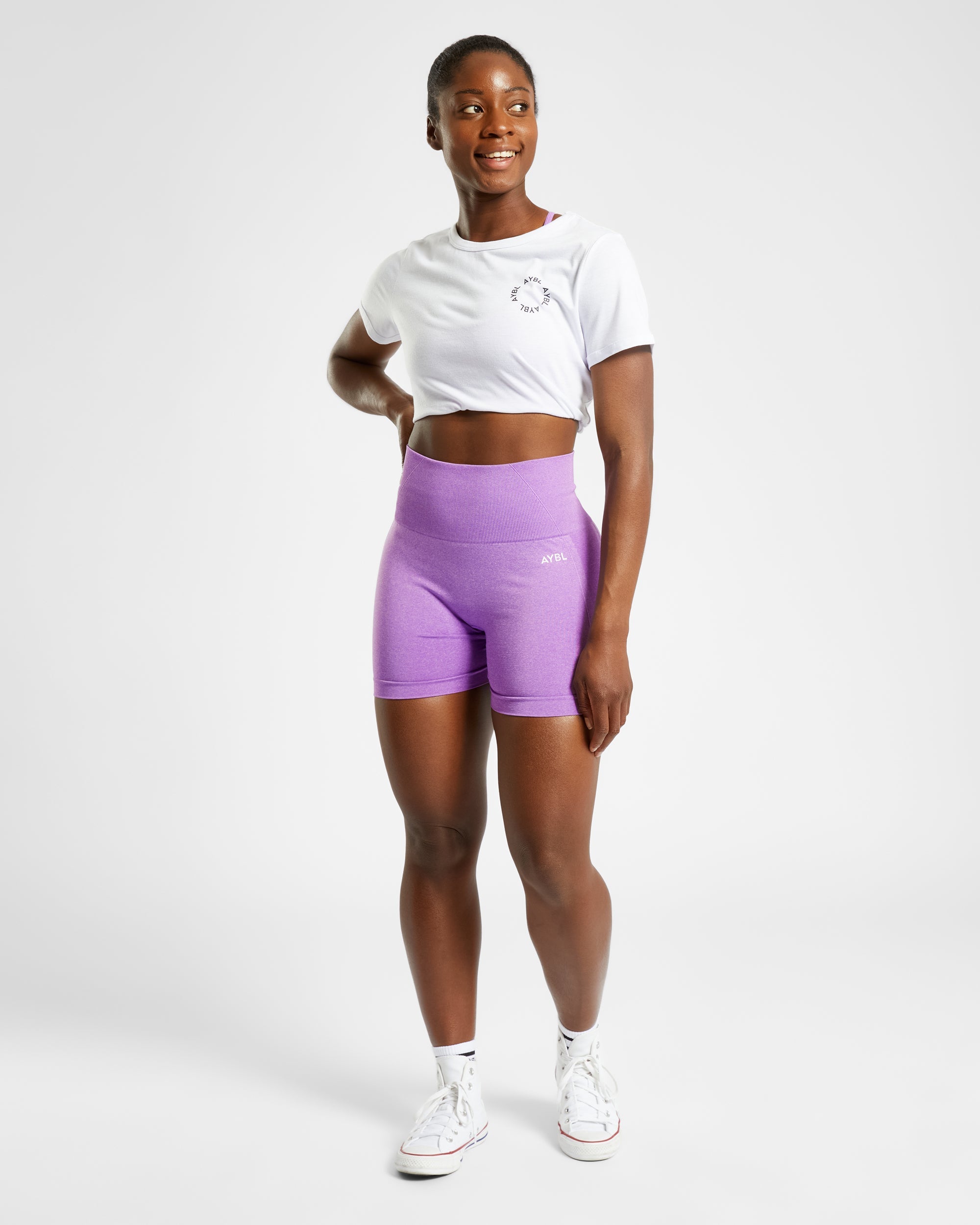 Empower Seamless Shorts - Violet Marl