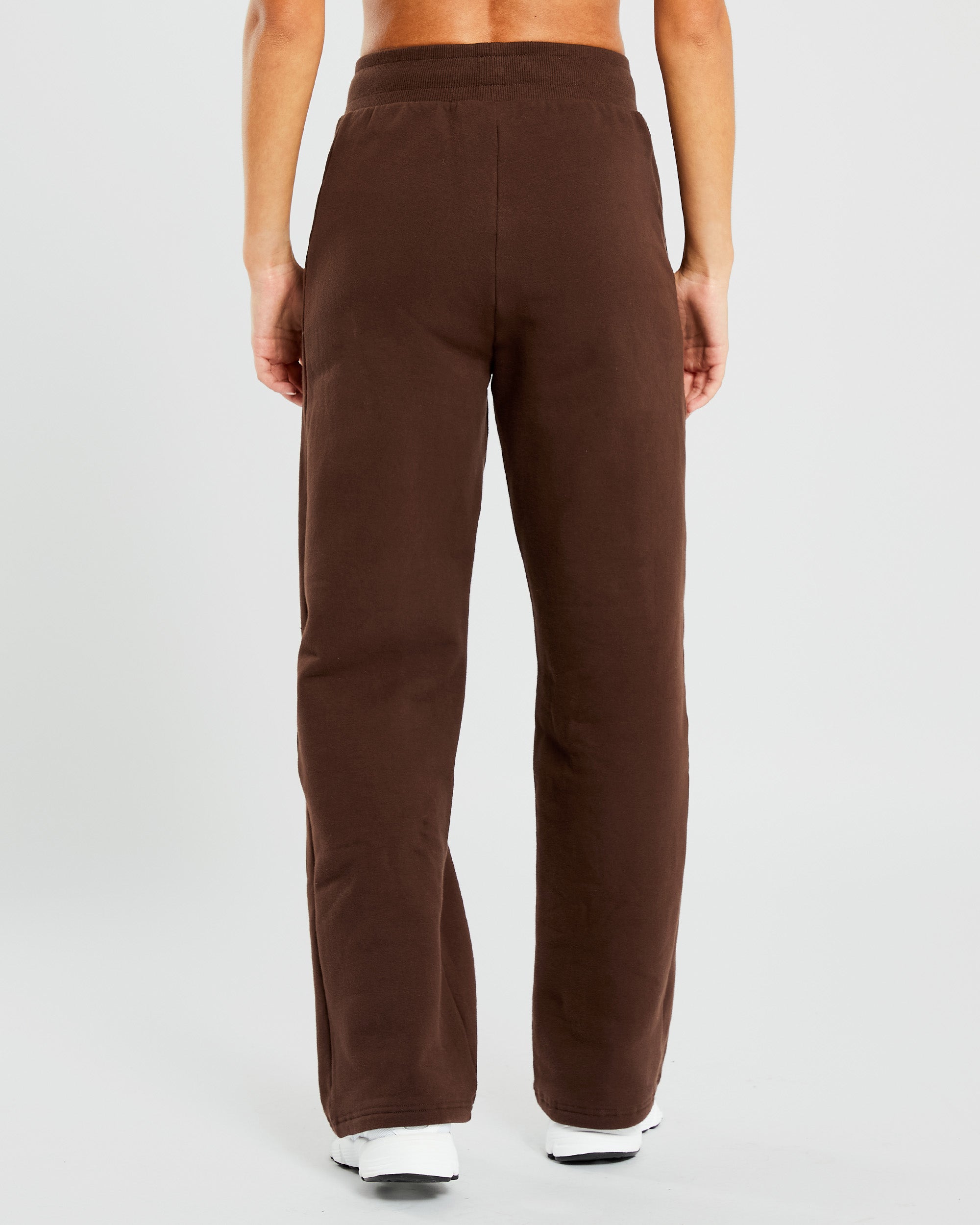 Everyday Relaxed Straight Leg Joggers - Marron