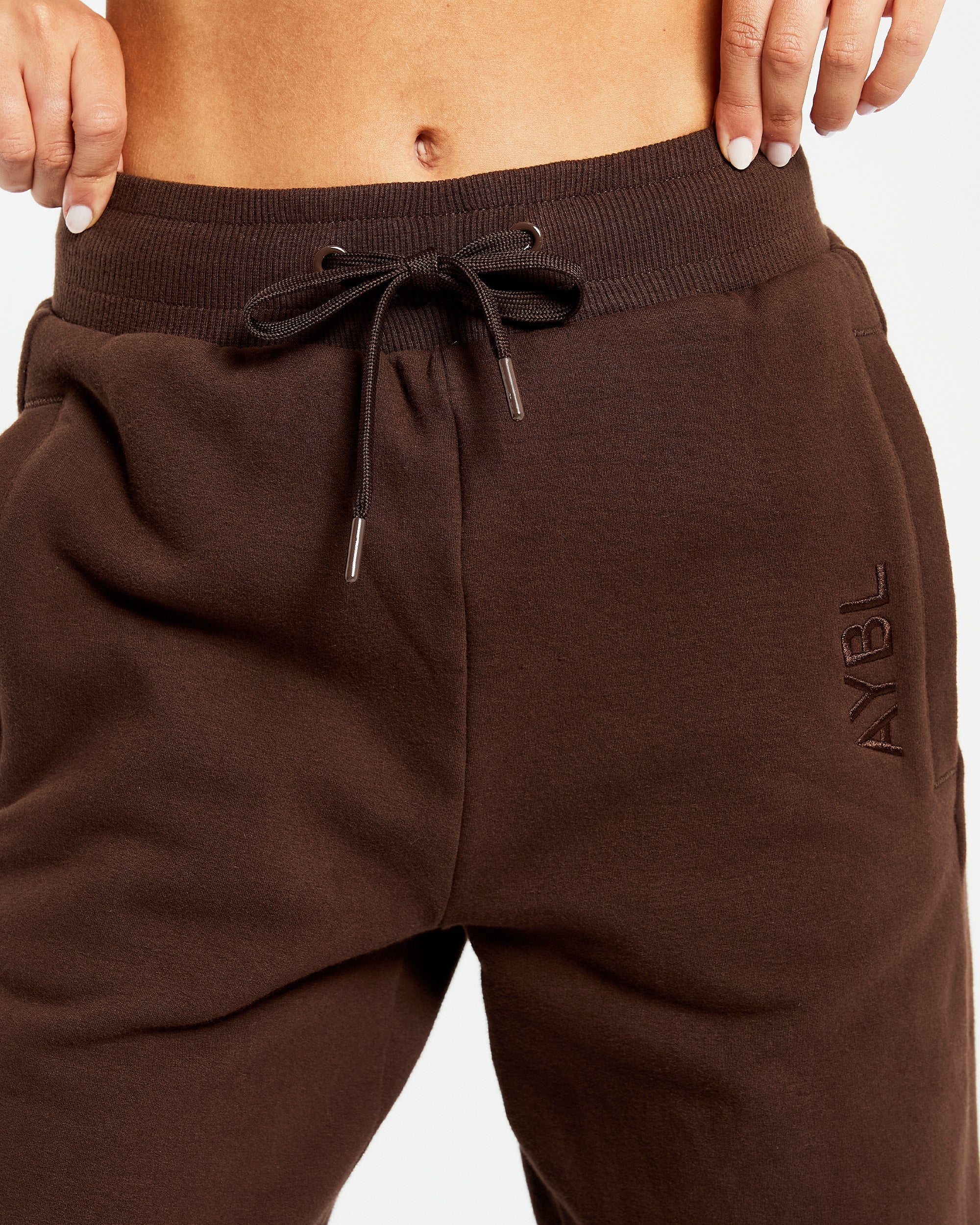 Everyday Relaxed Straight Leg Joggers - Marron