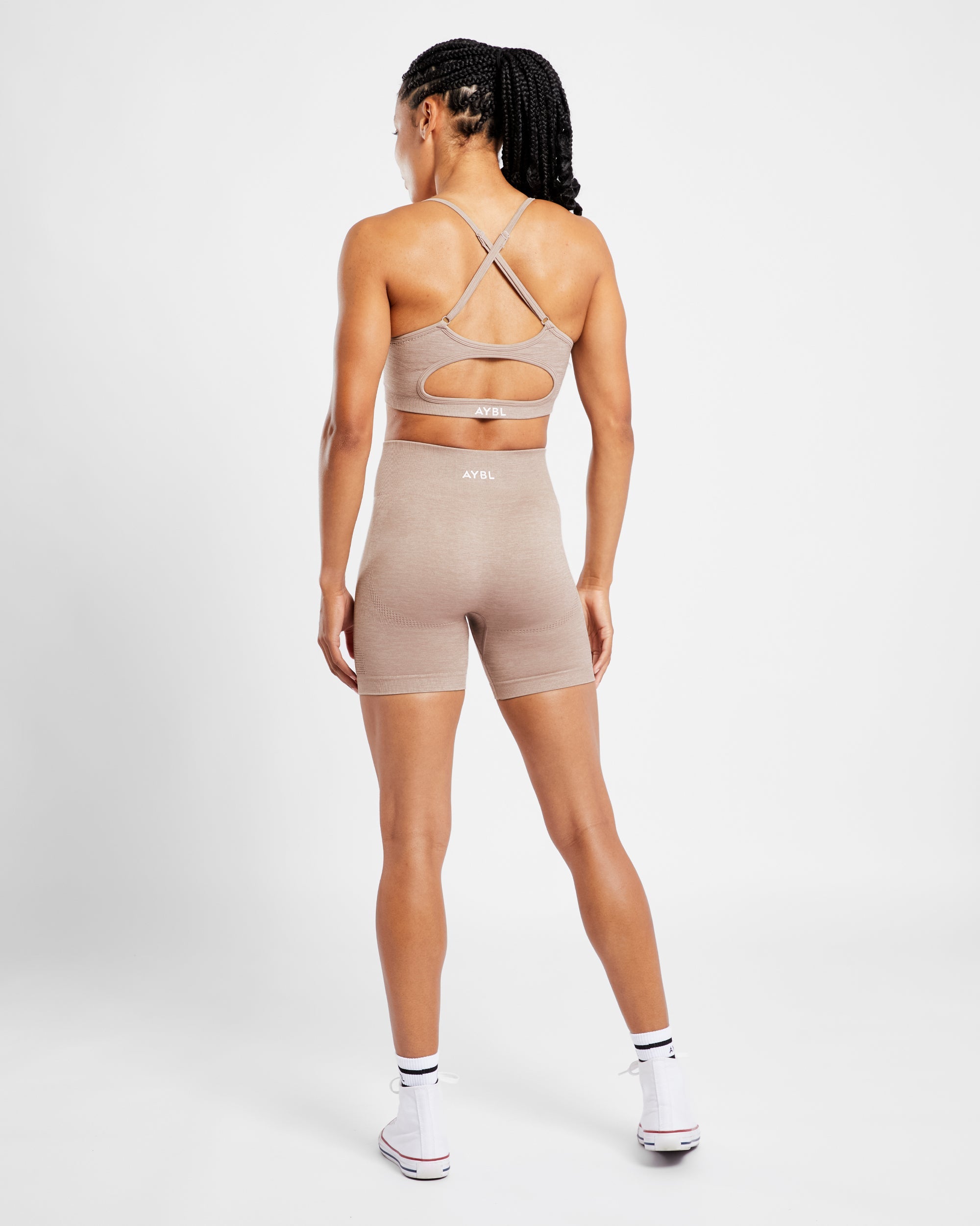 Revive Seamless Shorts - Warm Taupe Marl
