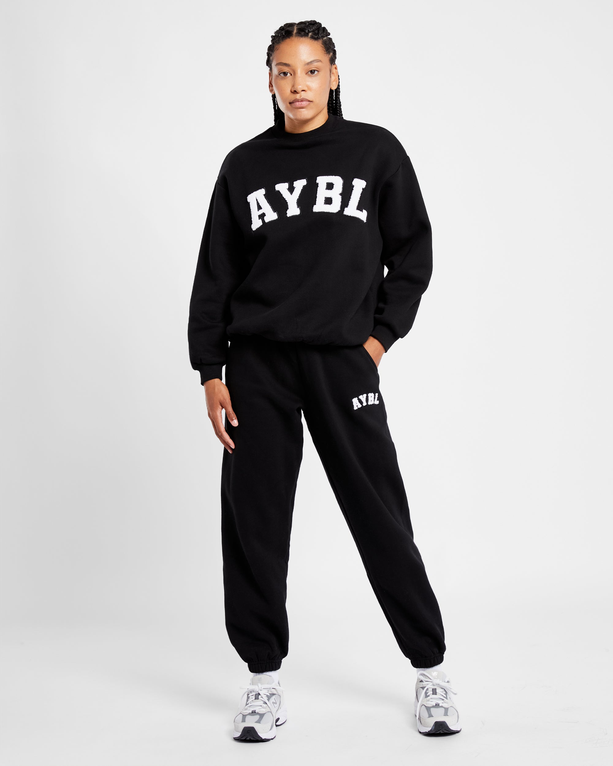 Varsity Oversized Joggers - Noir