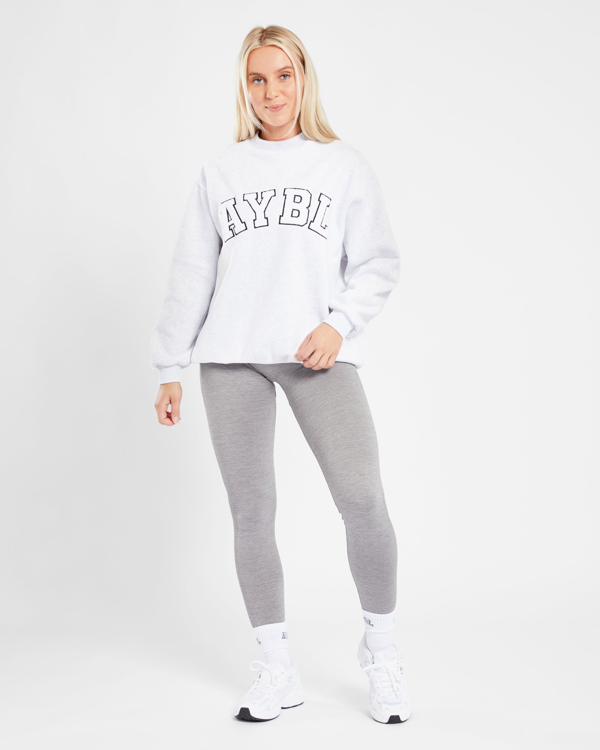 Varsity Oversized Sweatshirt - Heather Gris