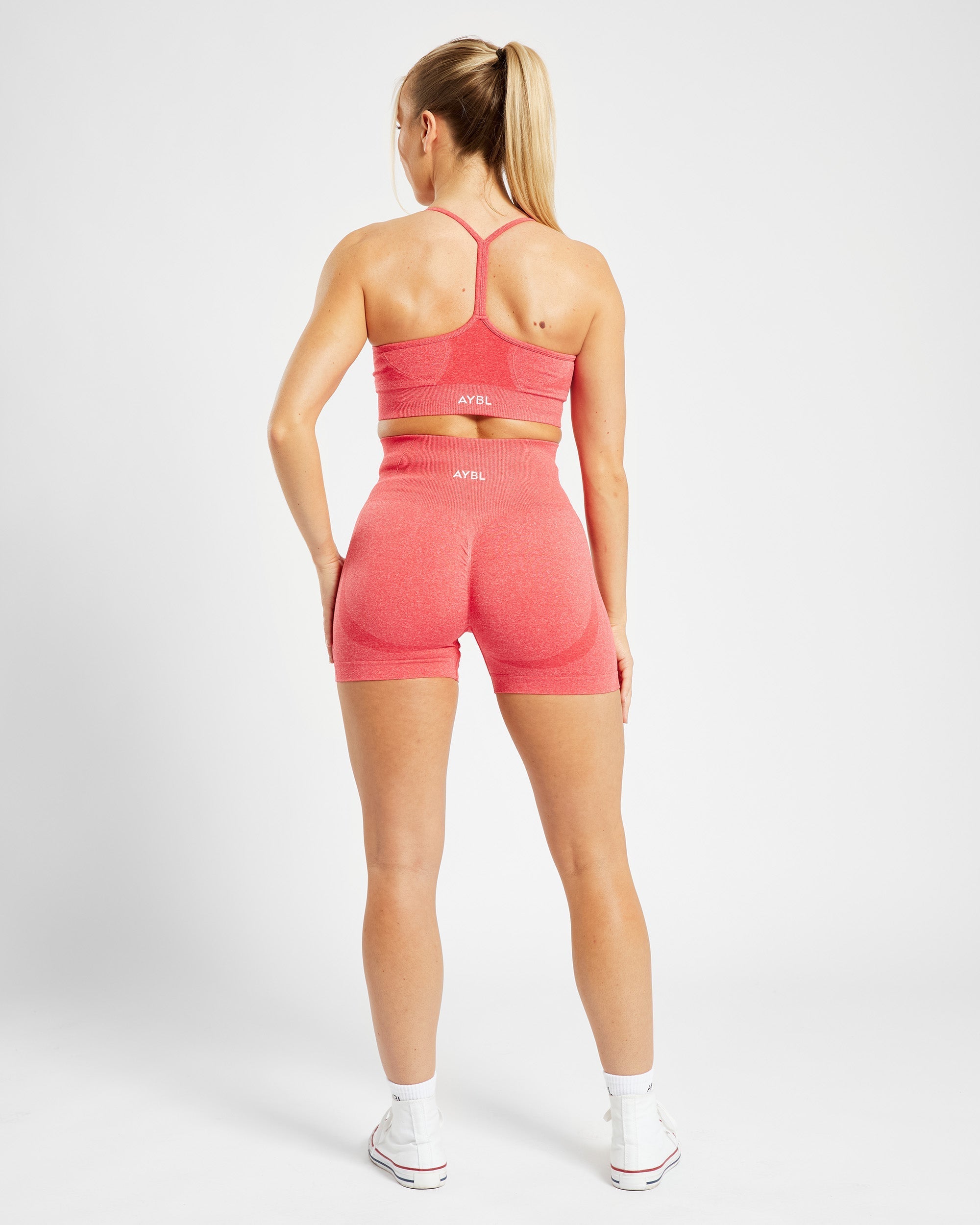 Empower Seamless Shorts - Coral Rouge Marl