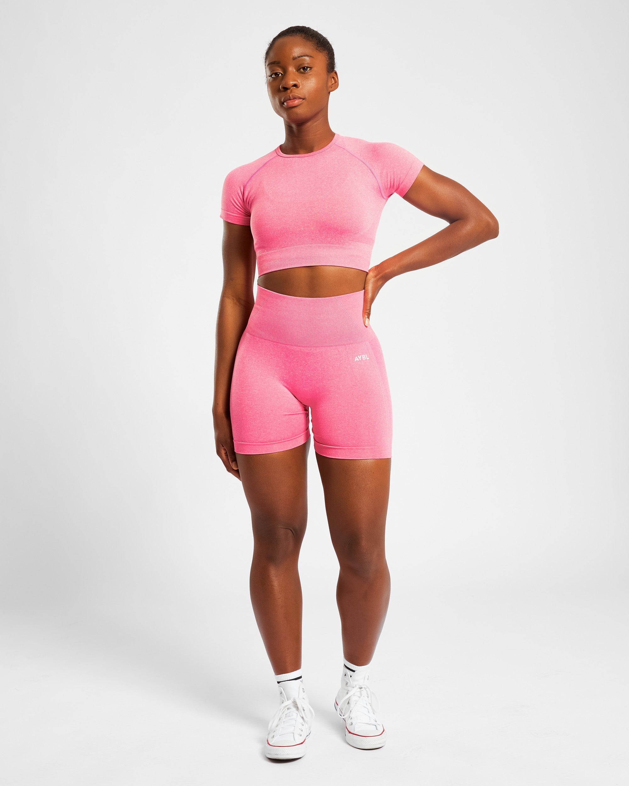 Empower Seamless Crop Top - Rose Marl