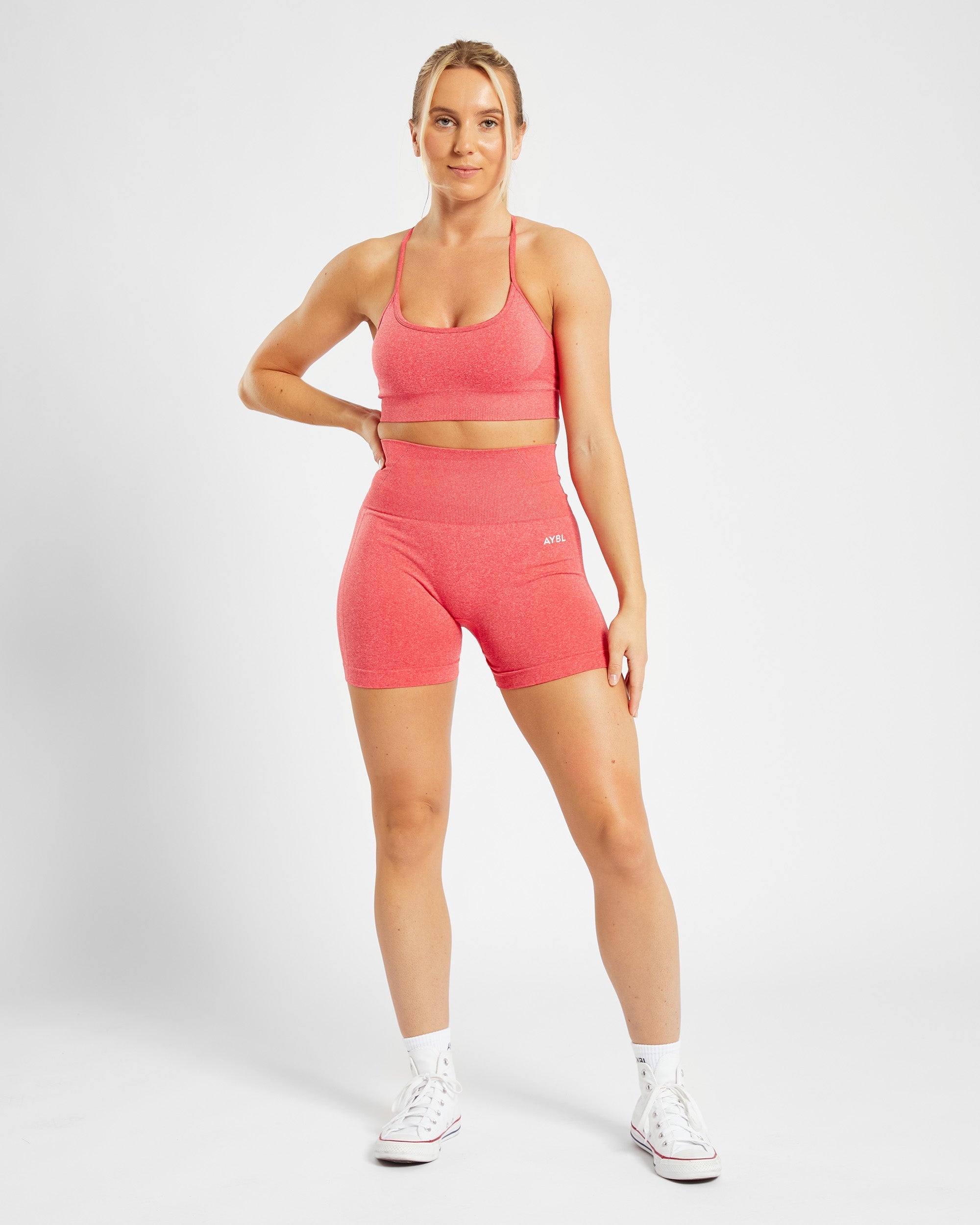 Empower Seamless Shorts - Coral Rouge Marl