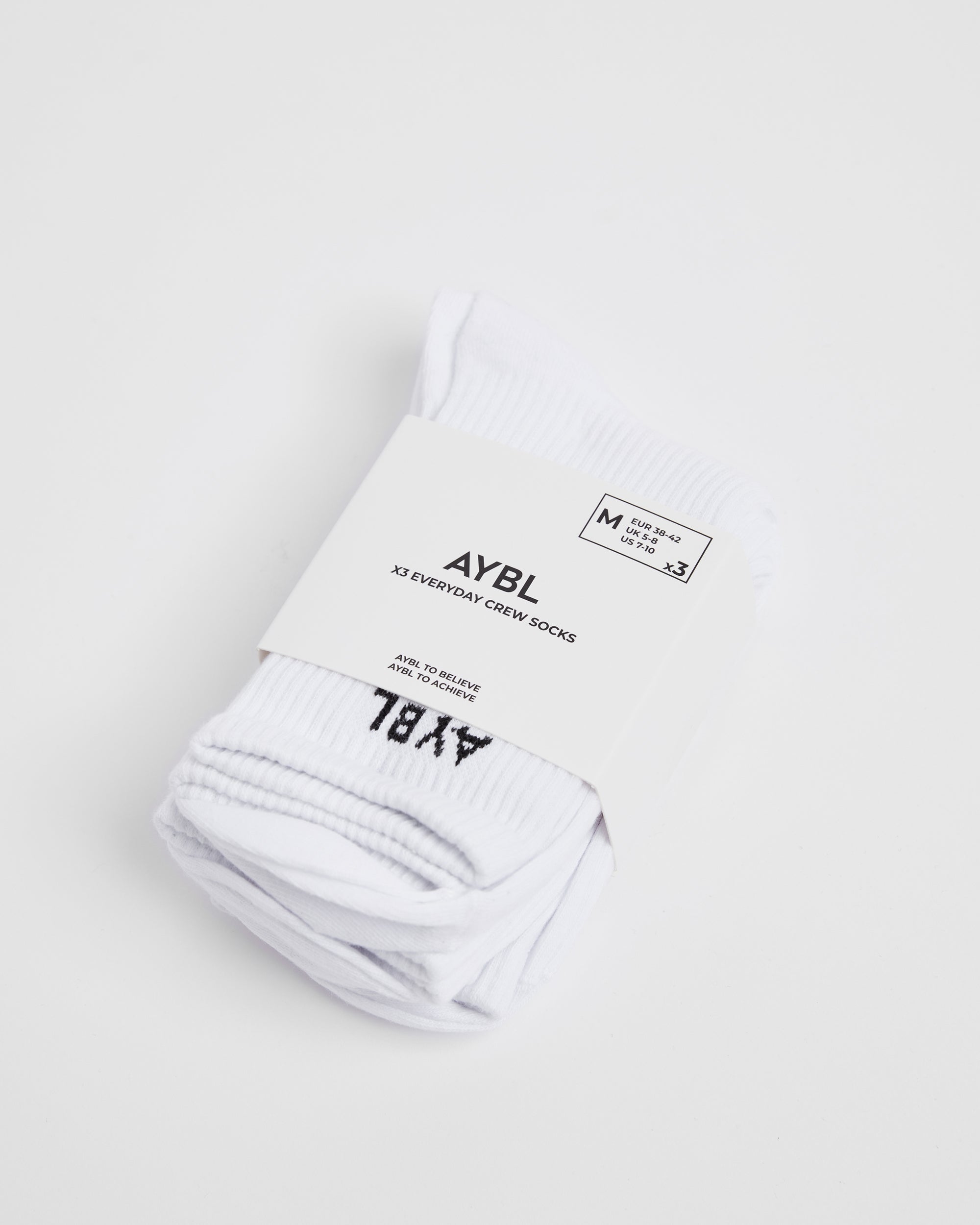 Everyday Crew Socks (3 Pack) - Blanc