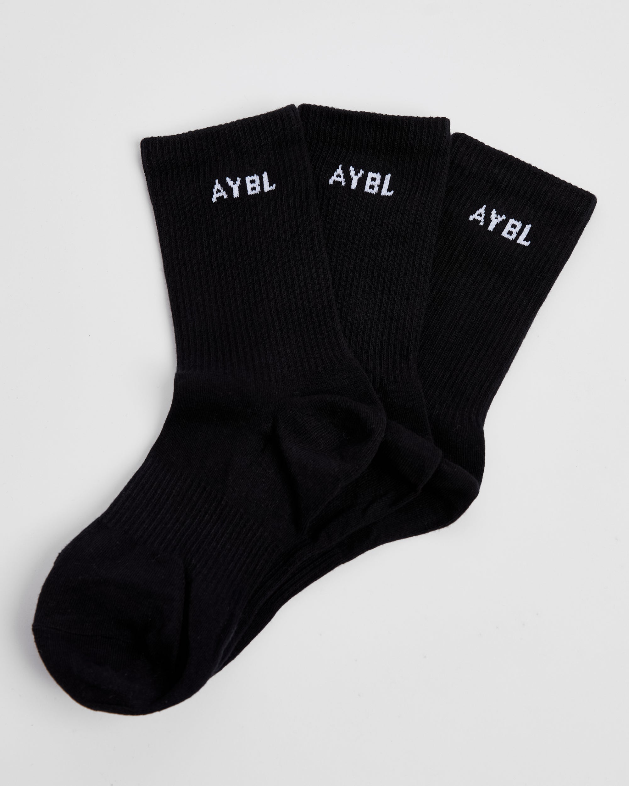 Everyday Crew Socks (3 Pack) - Noir