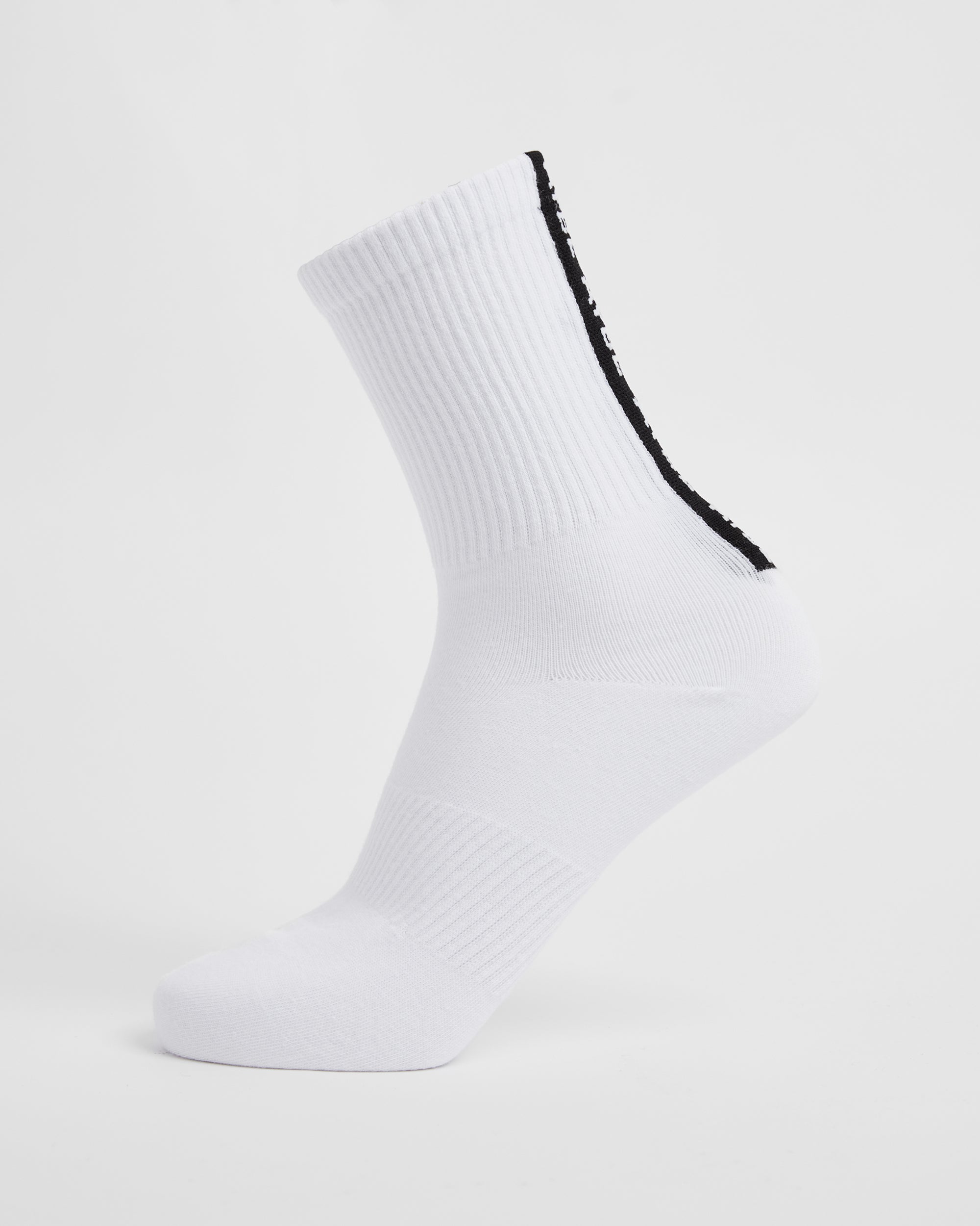 Everyday Back Stripe Crew Socks (3 Pack) - Blanc