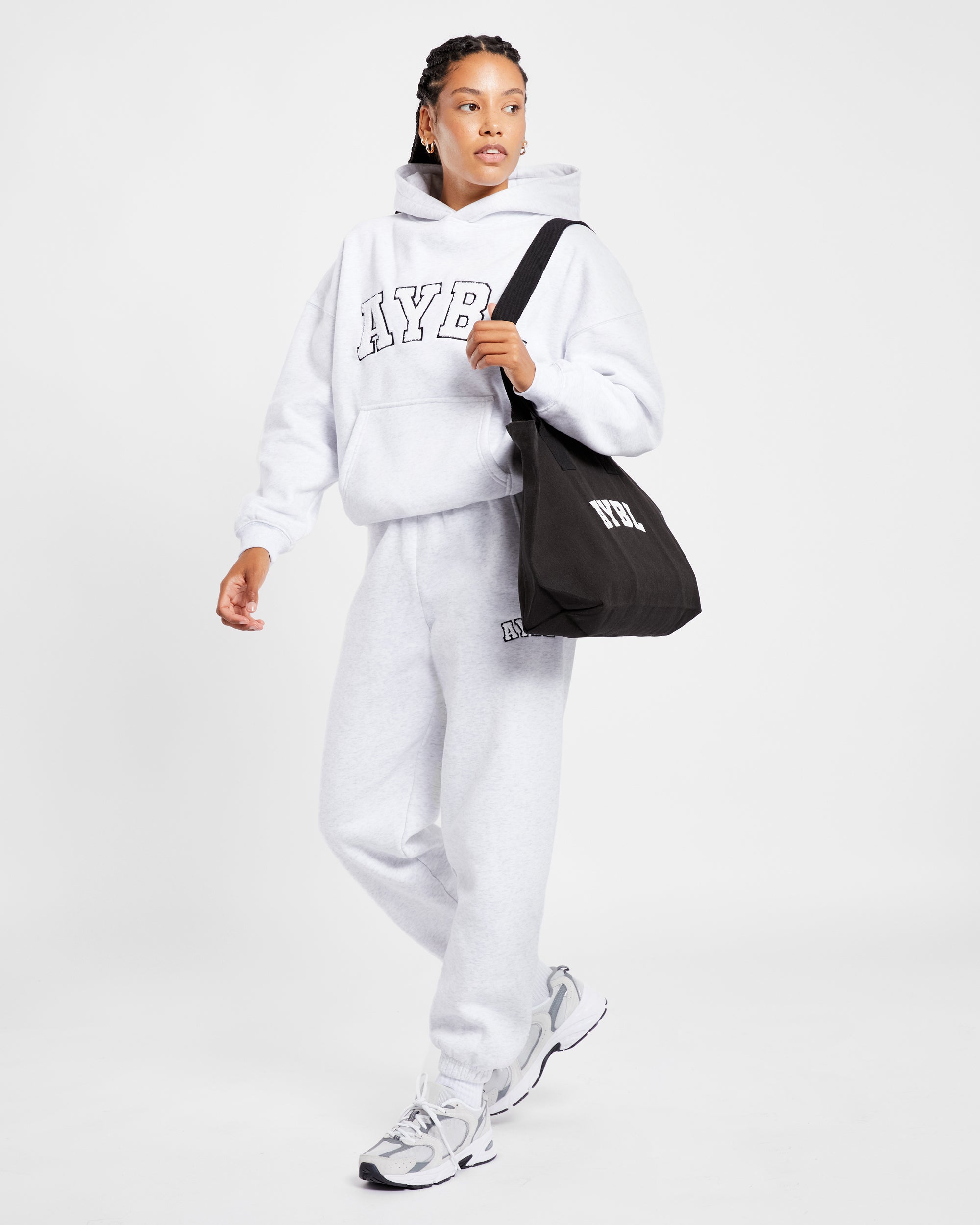 Varsity Oversized Joggers - Heather Gris