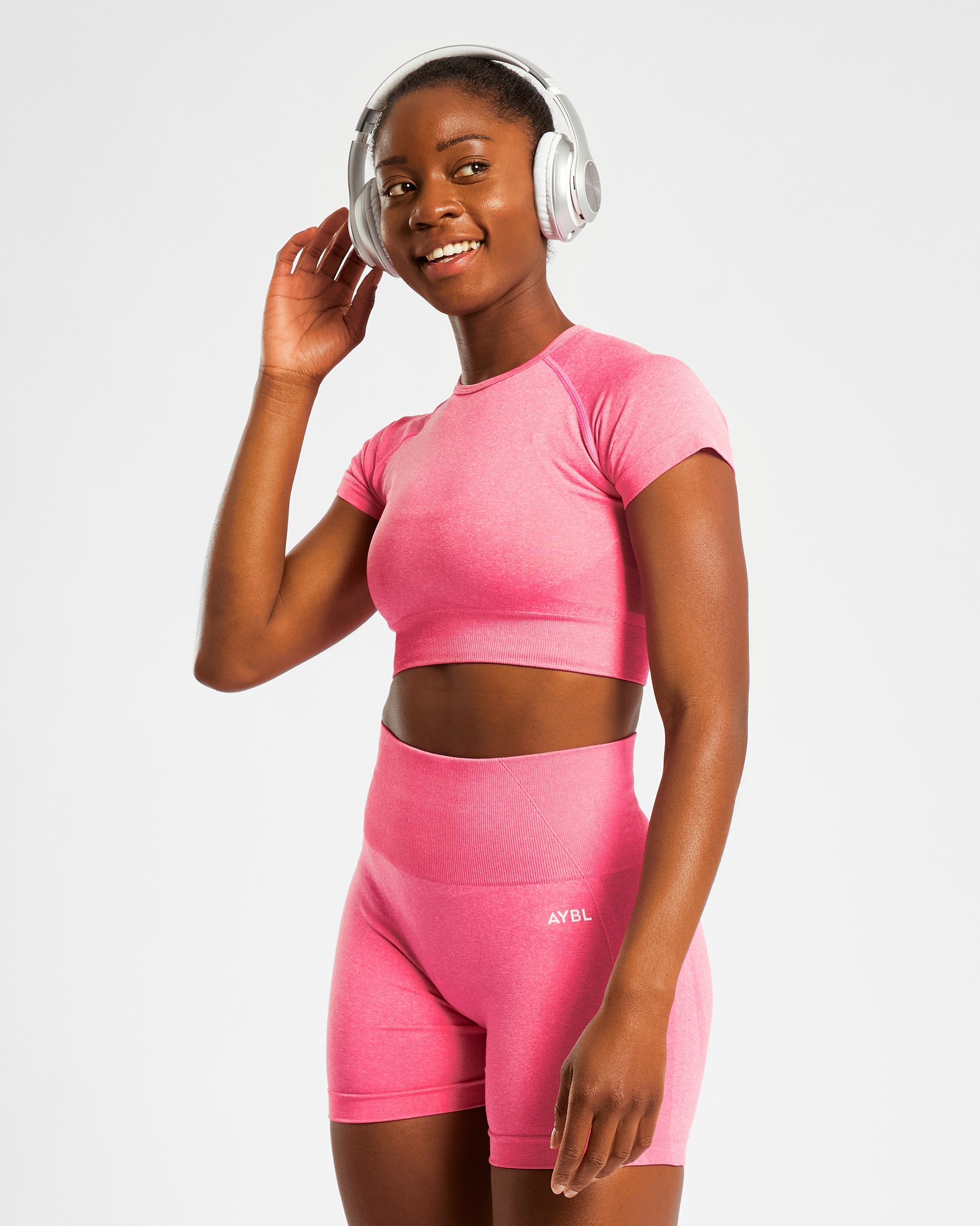 Empower Seamless Crop Top - Rose Marl