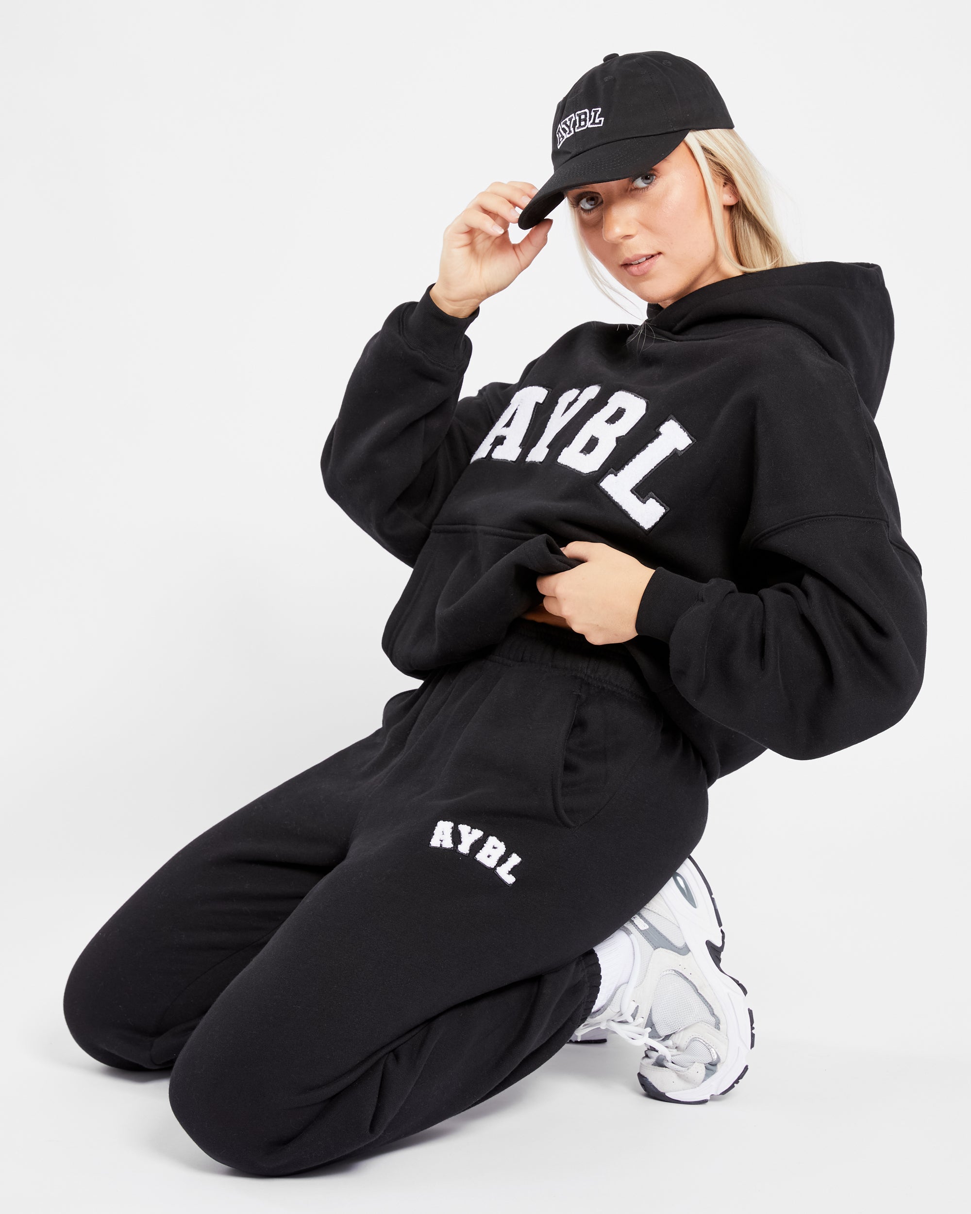 Varsity Oversized Hoodie - Noir