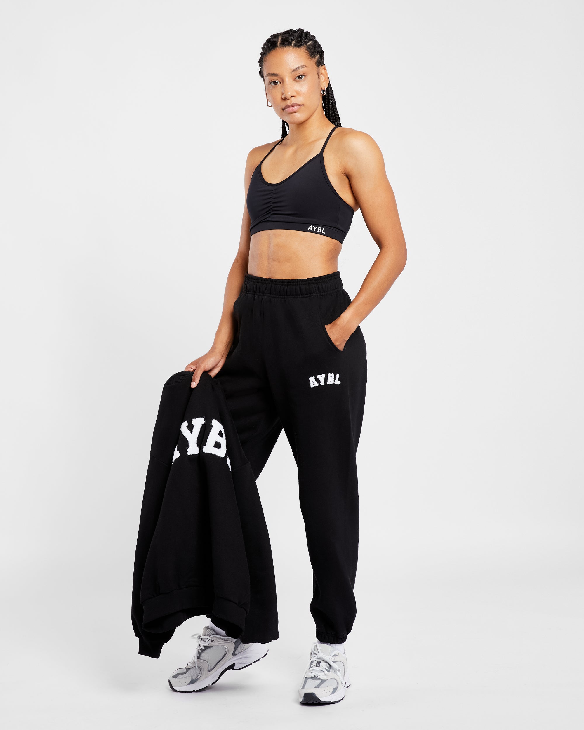 Varsity Oversized Joggers - Noir