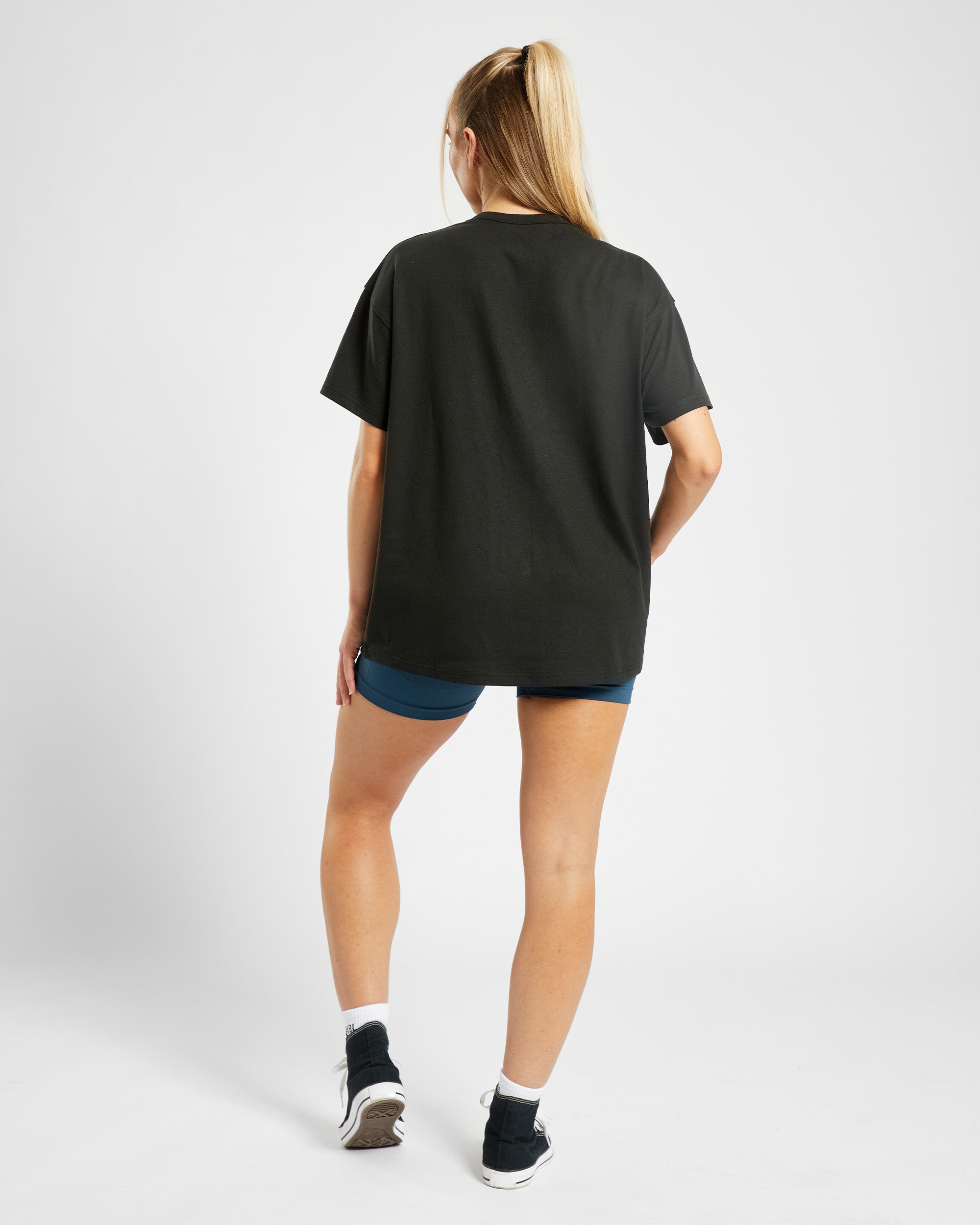 Varsity Oversized T Shirt - Noir/Bleu