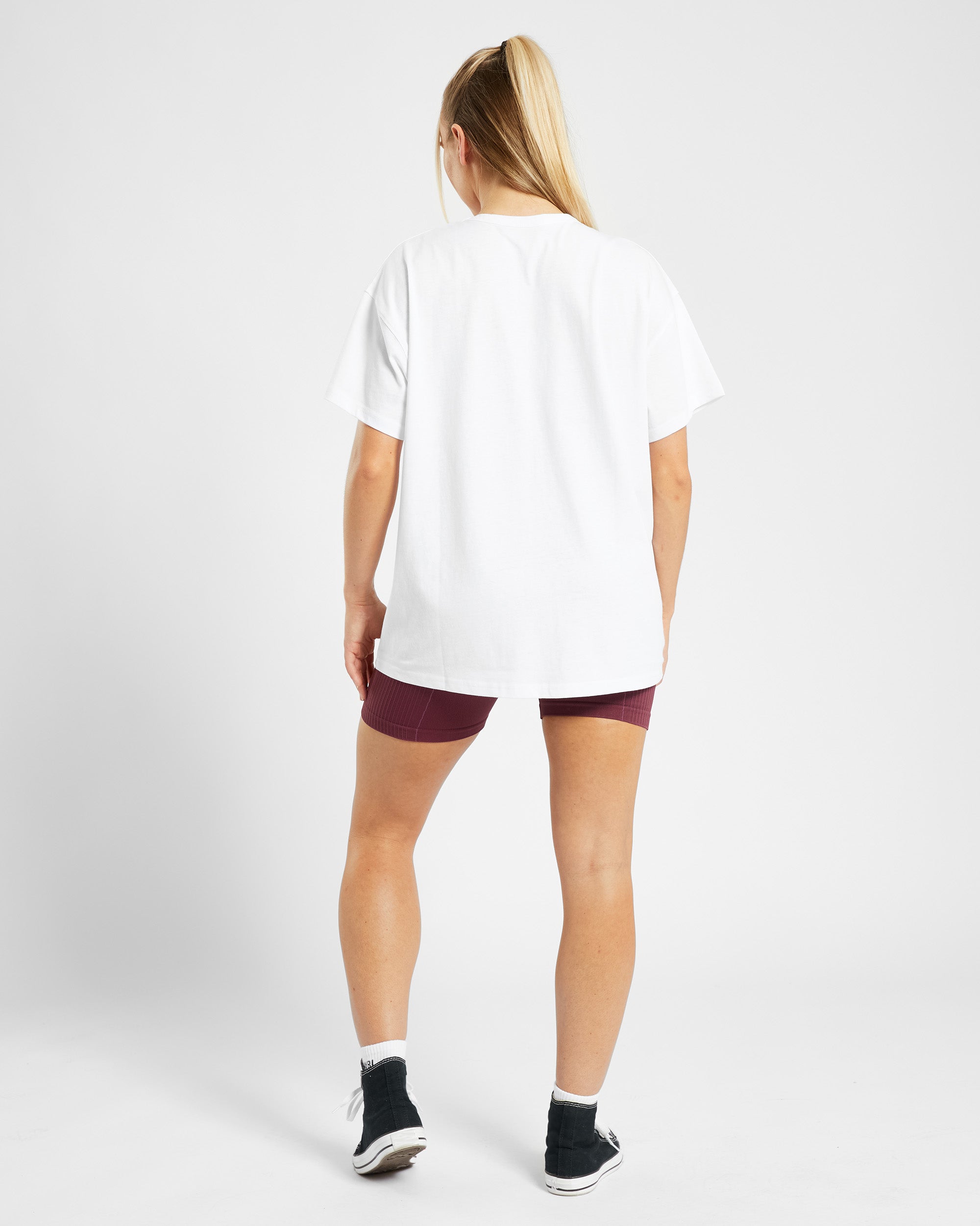 Varsity Oversized T Shirt - Blanc