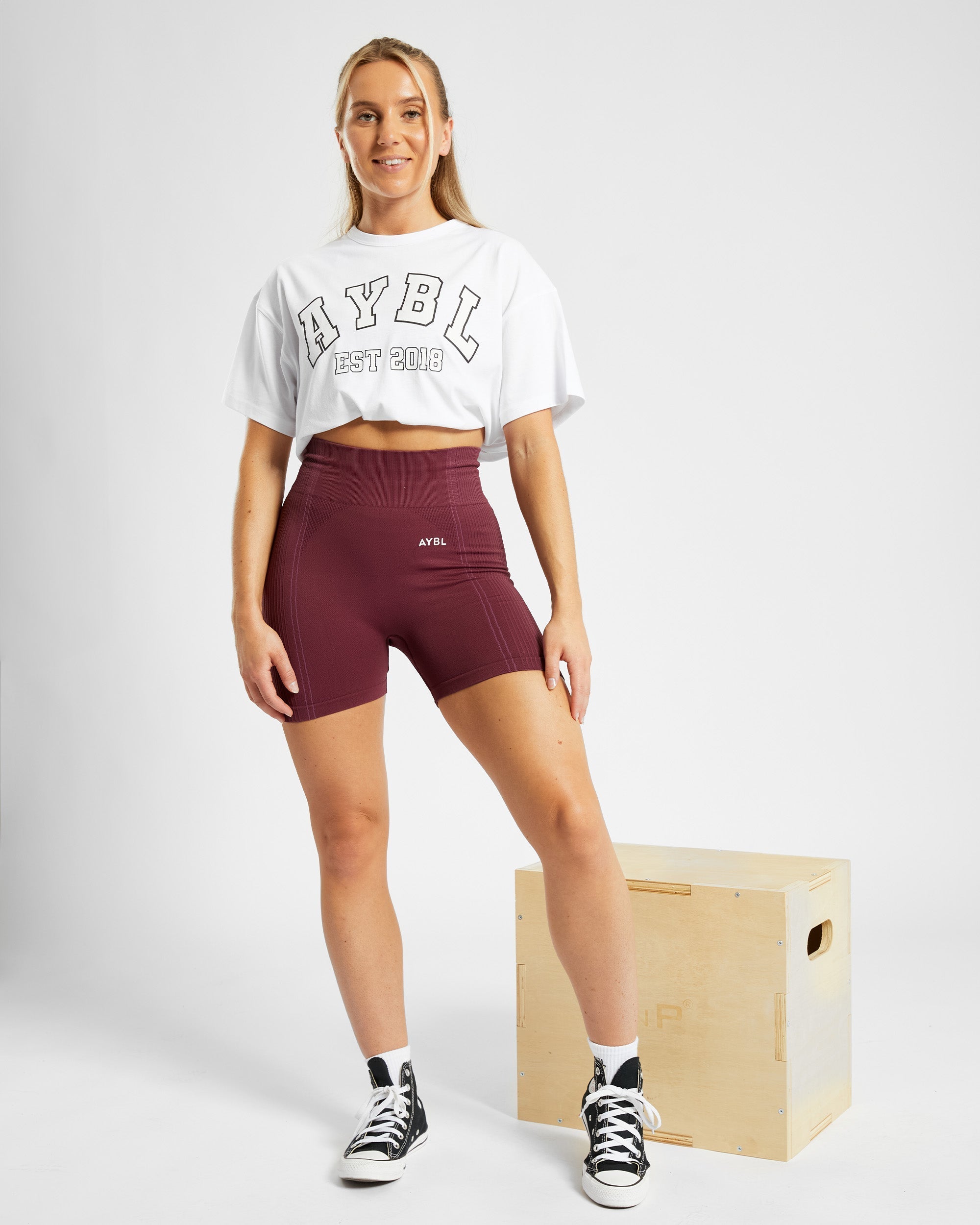 Varsity Oversized T Shirt - Blanc