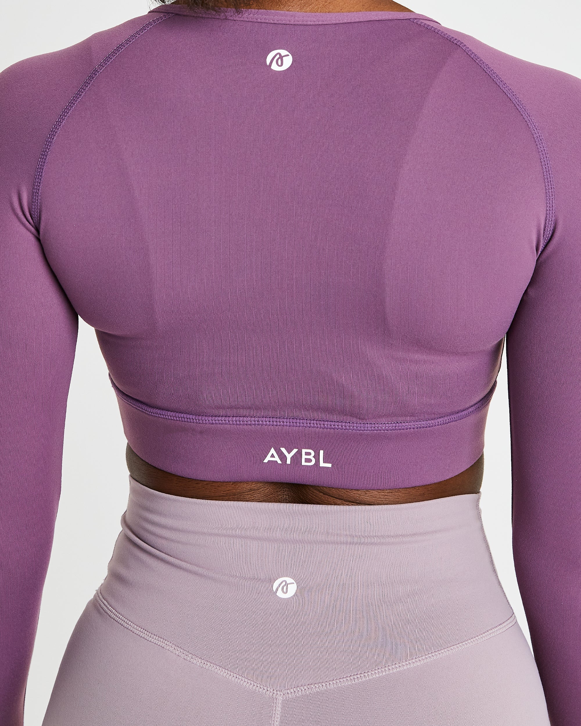 Core Long Sleeve Crop Top - Violet