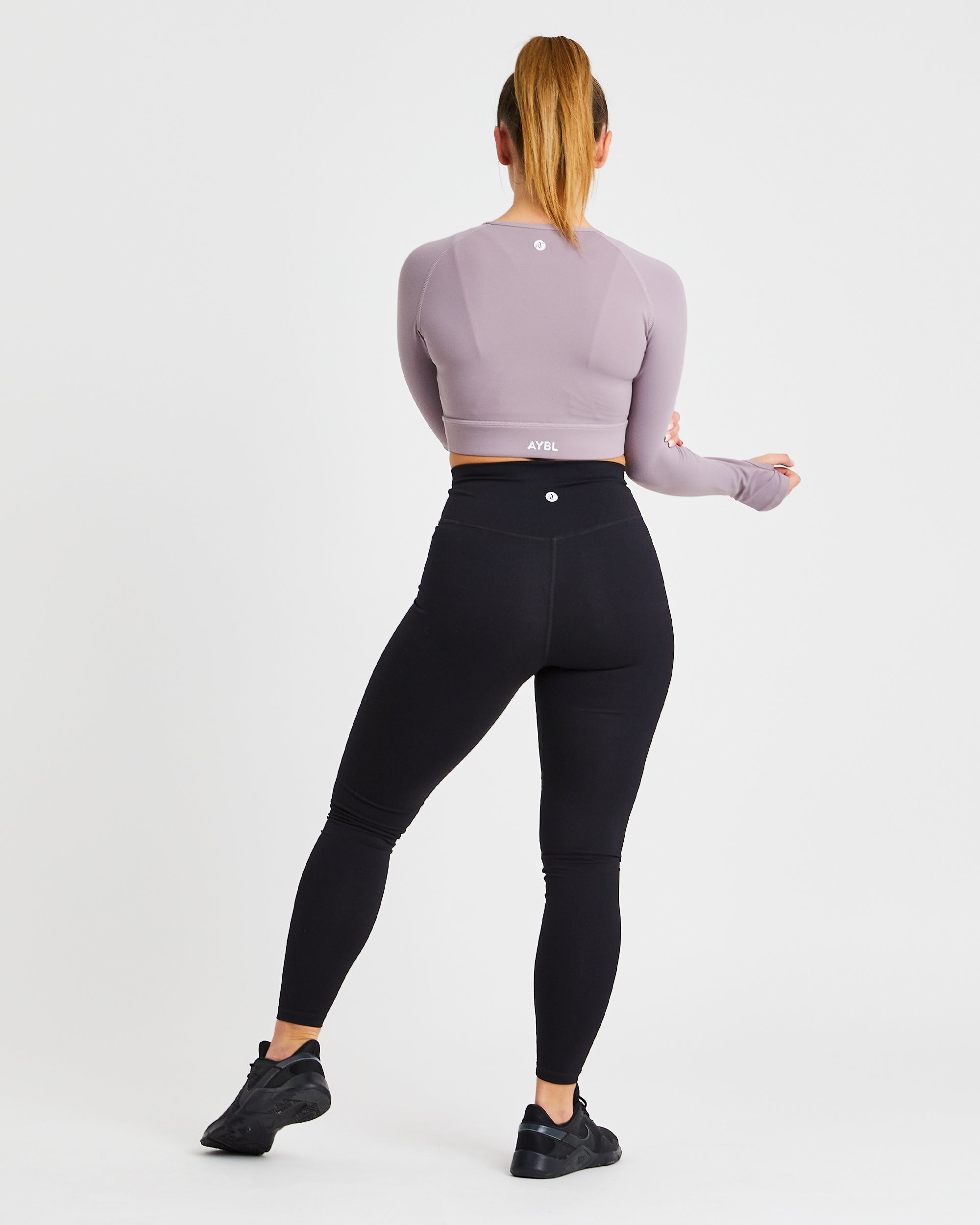 Core Long Sleeve Crop Top - Lavande