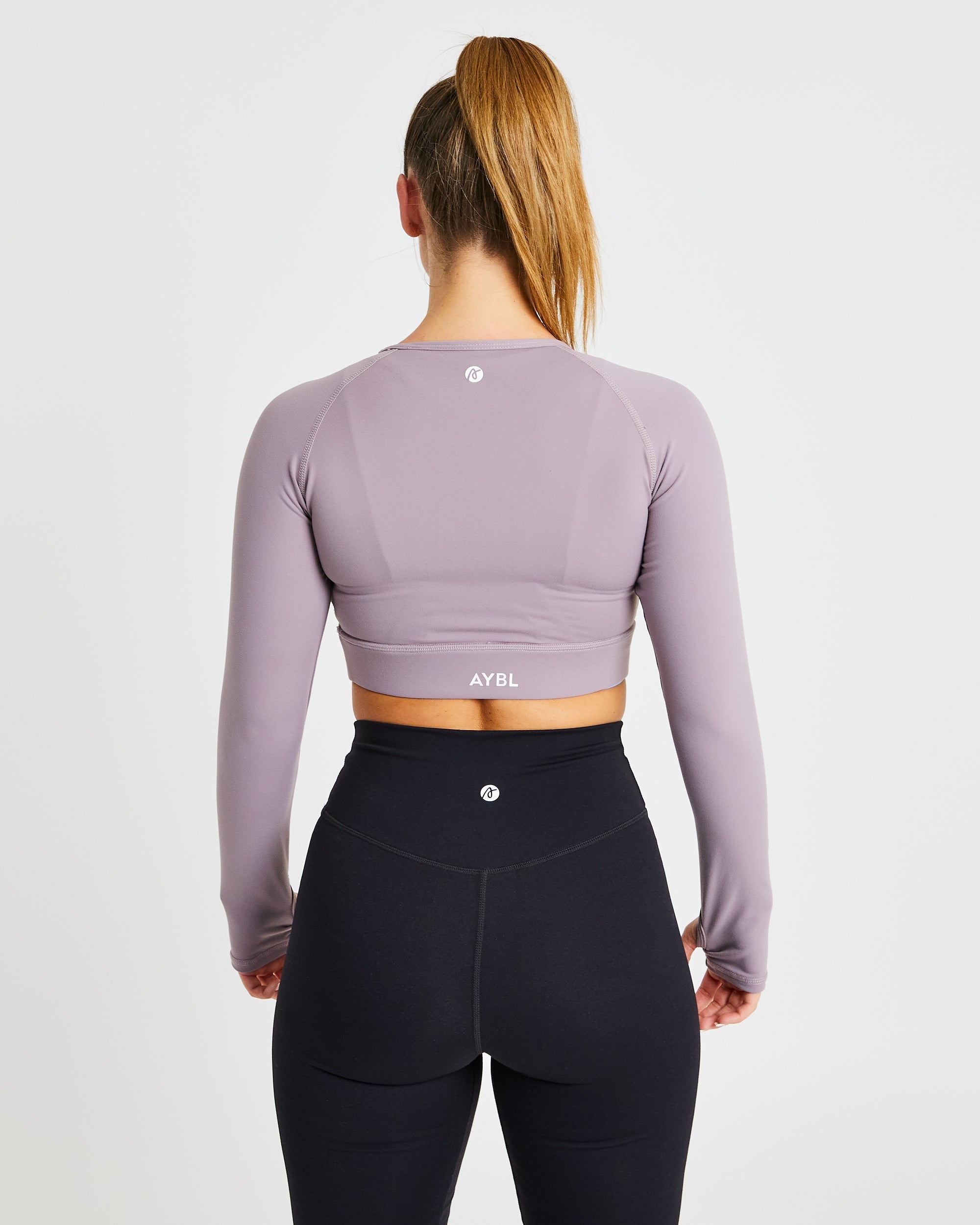 Core Long Sleeve Crop Top - Lavande