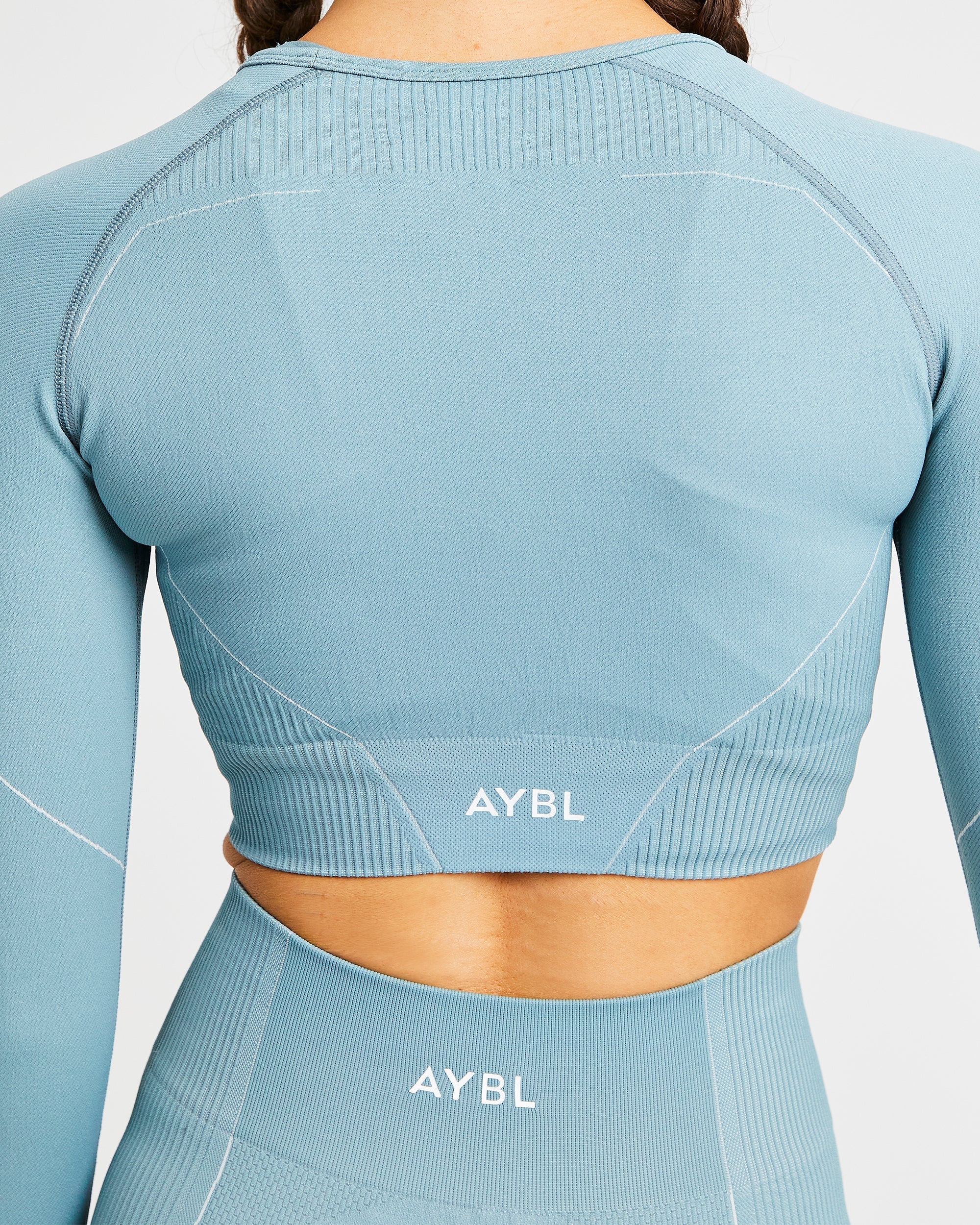 Reflex Seamless Long Sleeve Crop Top - Sarcelle