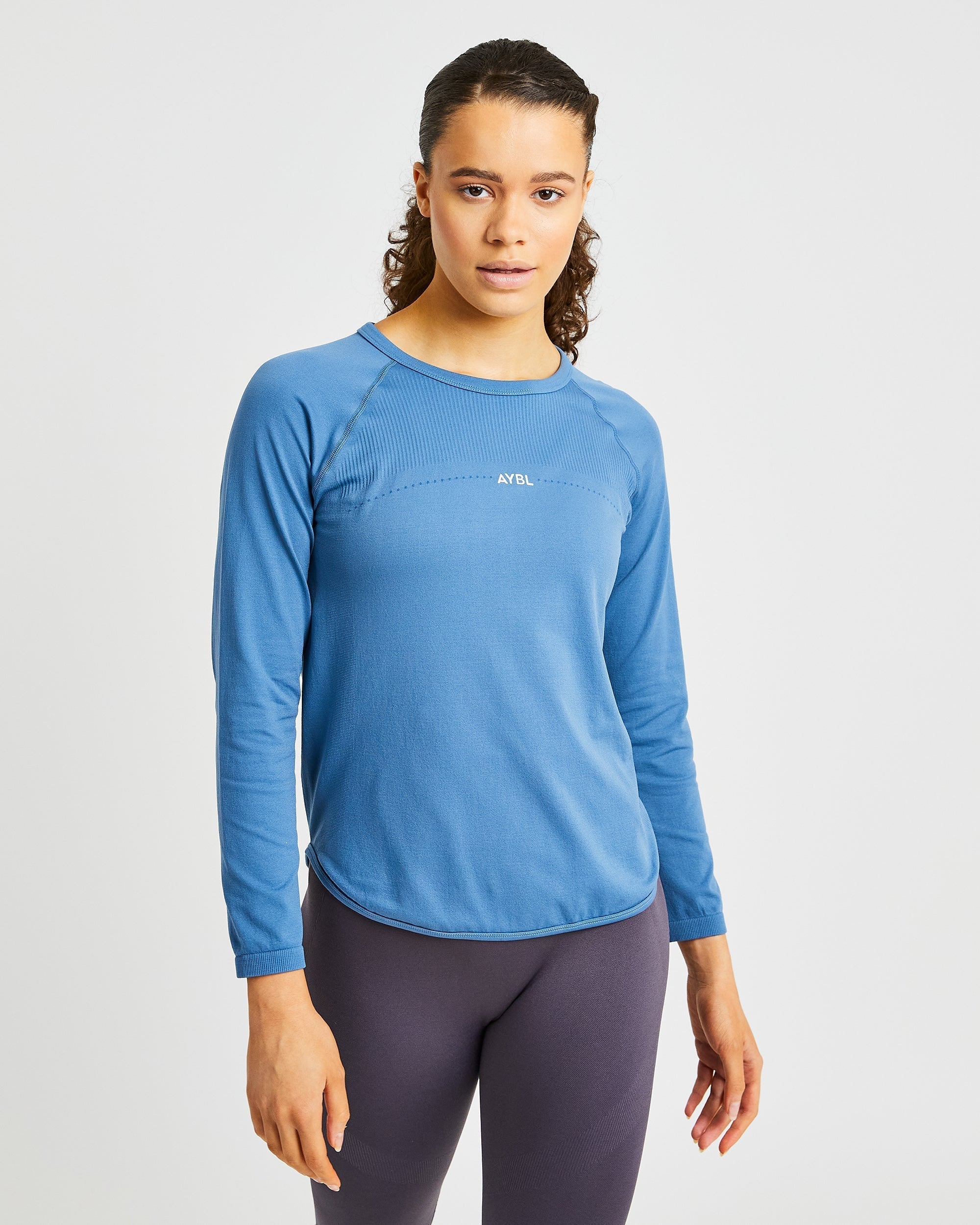 Reform Seamless Long Sleeve T Shirt - Petrol Bleu