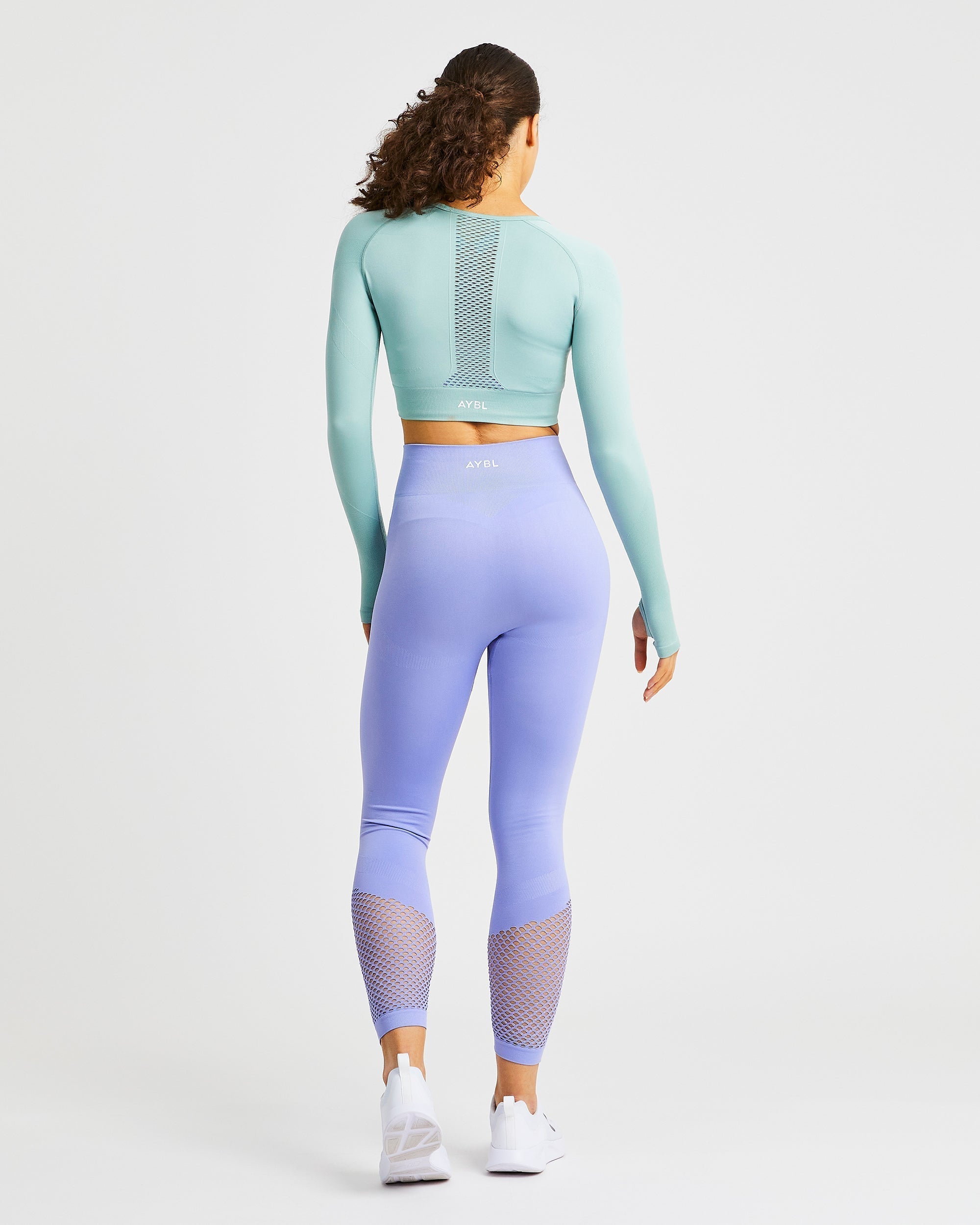 Reform Seamless Long Sleeve Crop Top - Sage Vert