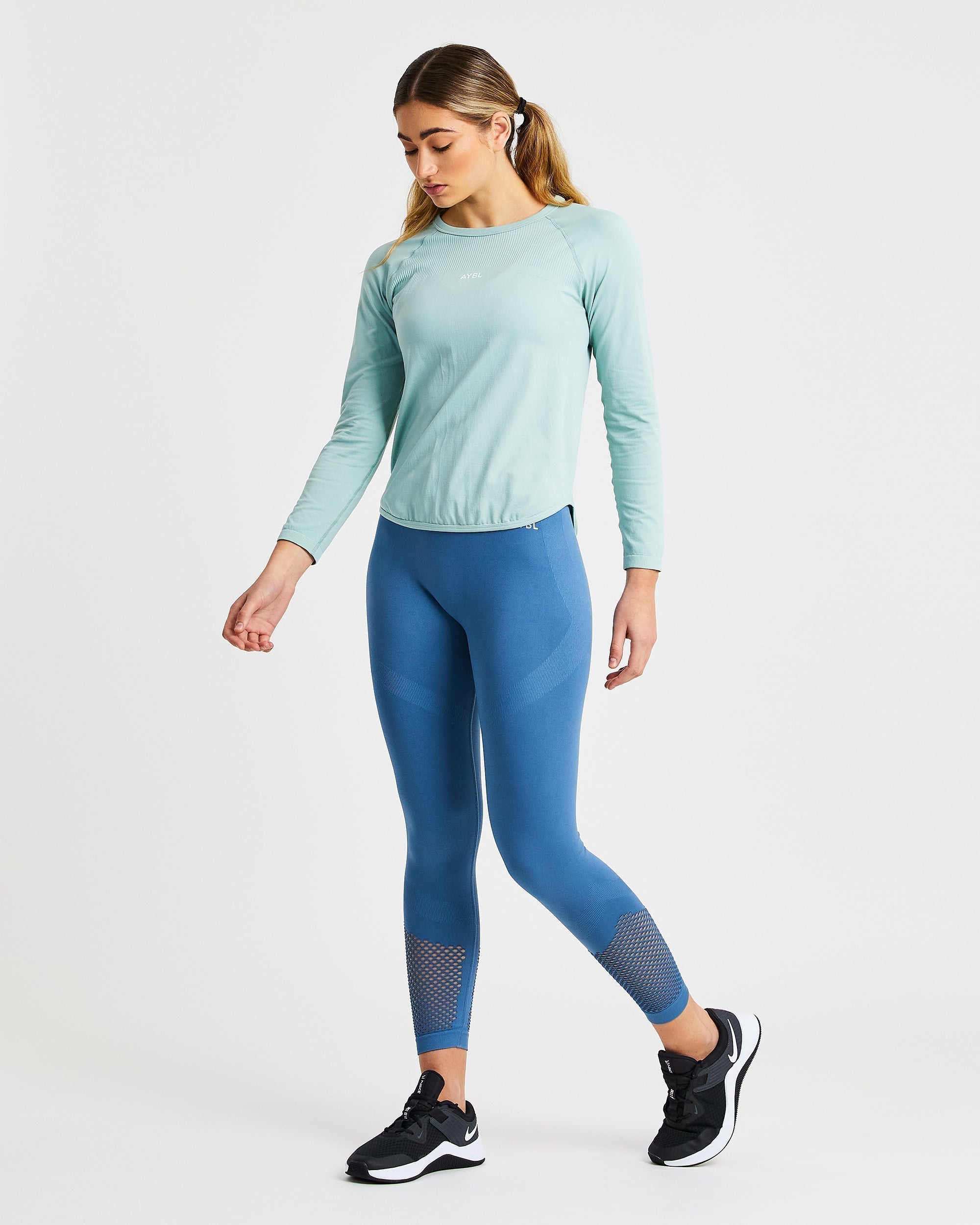 Reform Seamless Long Sleeve T Shirt - Sage Vert