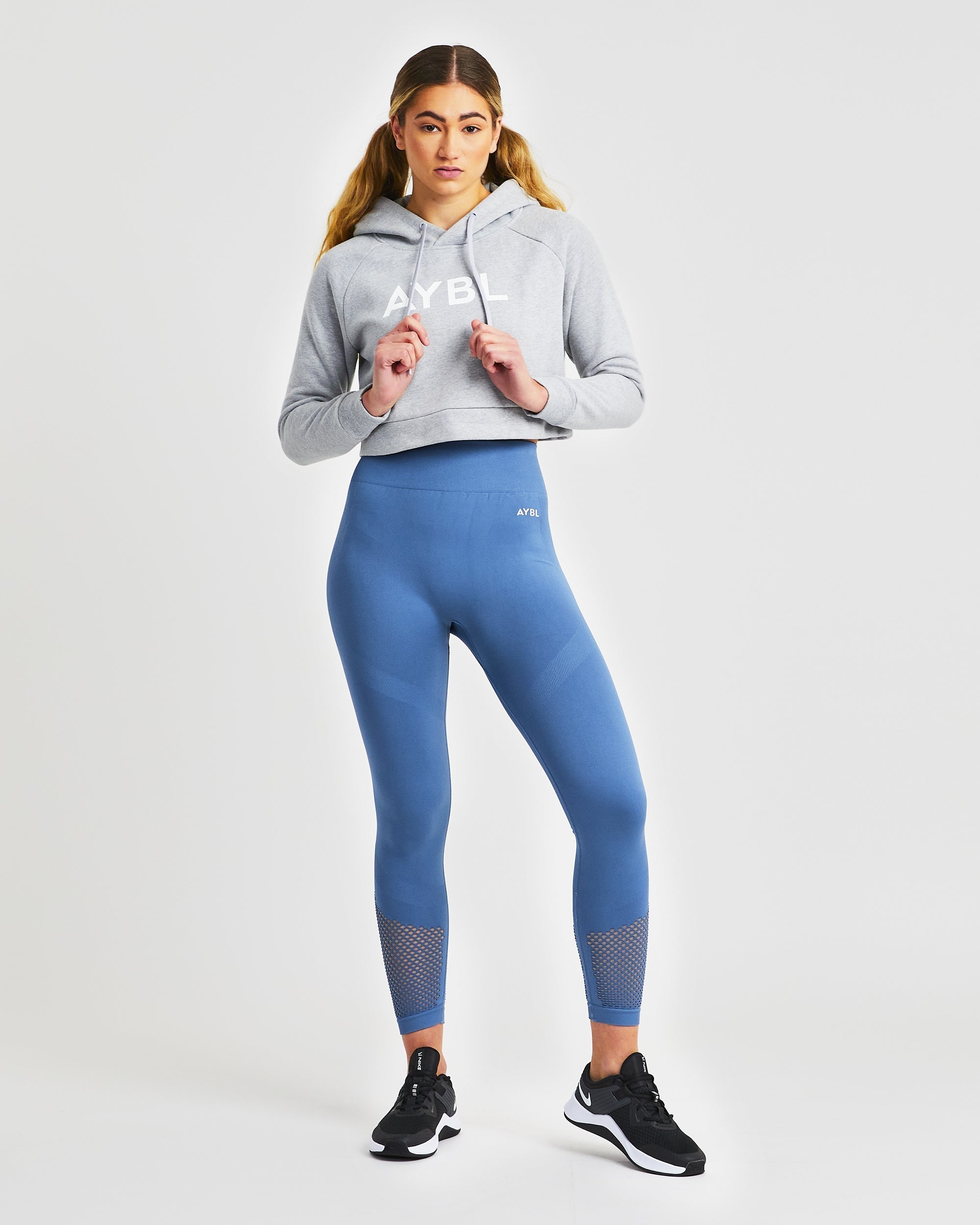 Staple Crop Hoodie - Light Gris