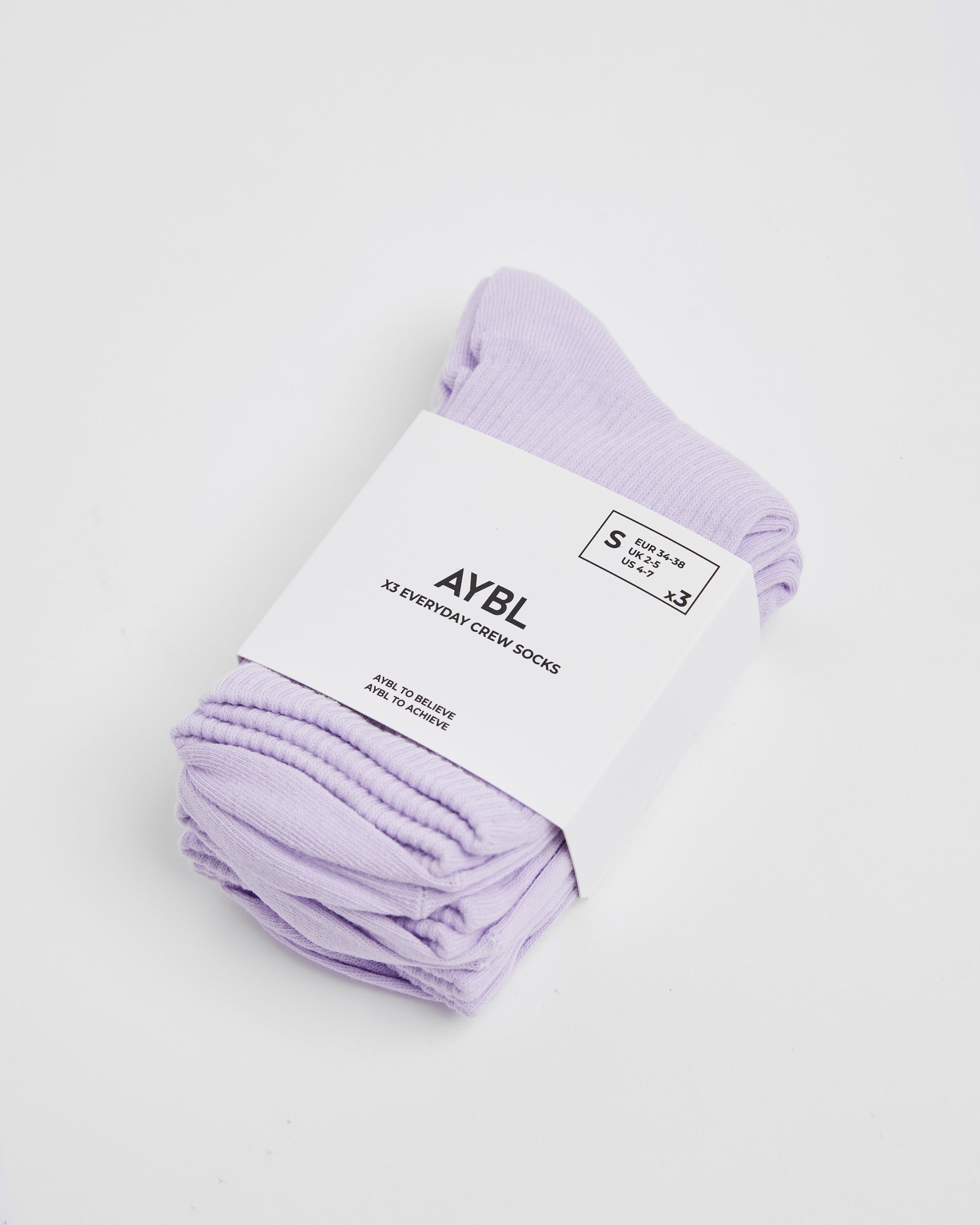 Everyday Crew Socks (3 Pack) - Violet