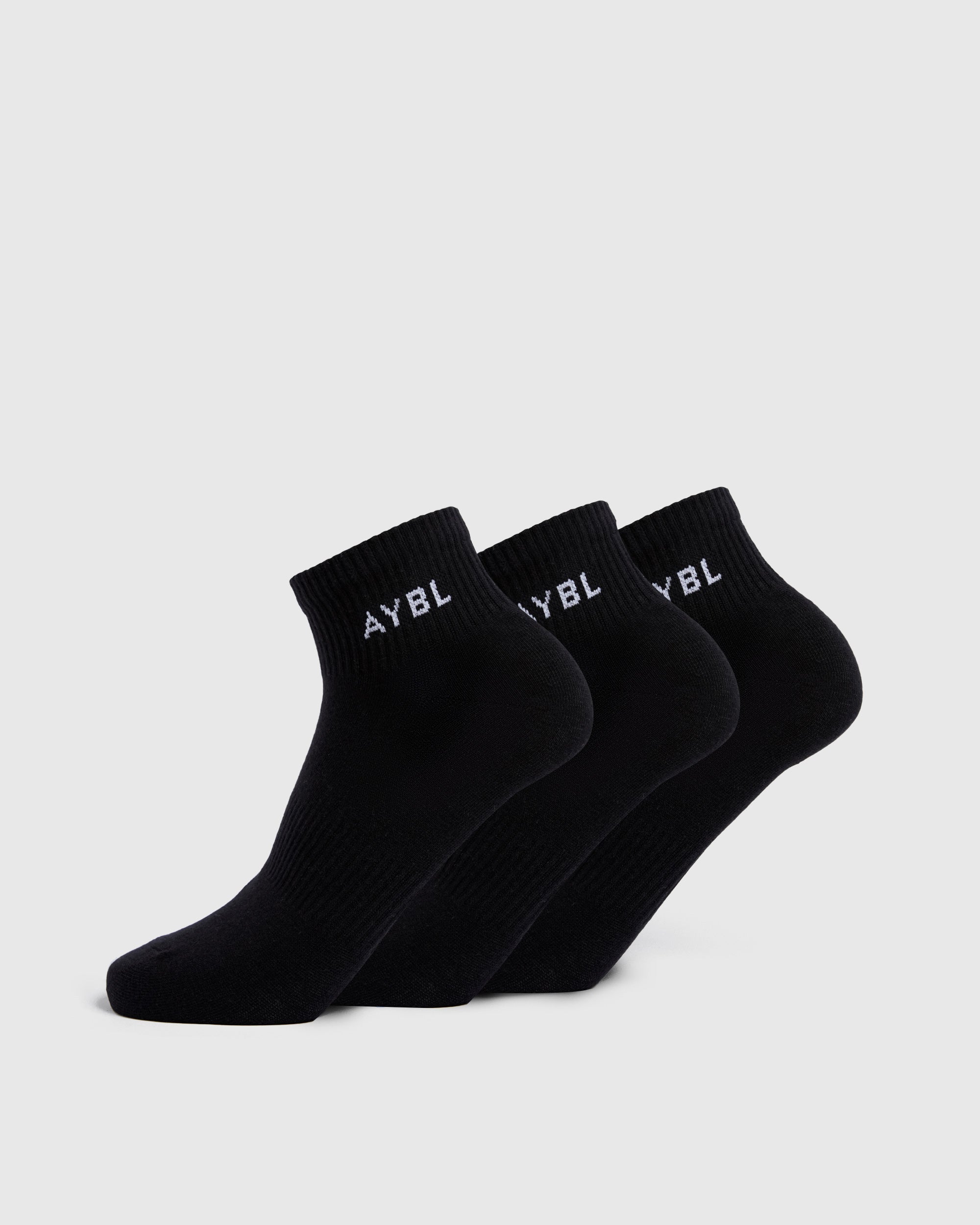 Everyday Ankle Socks (3 Pack) - Noir