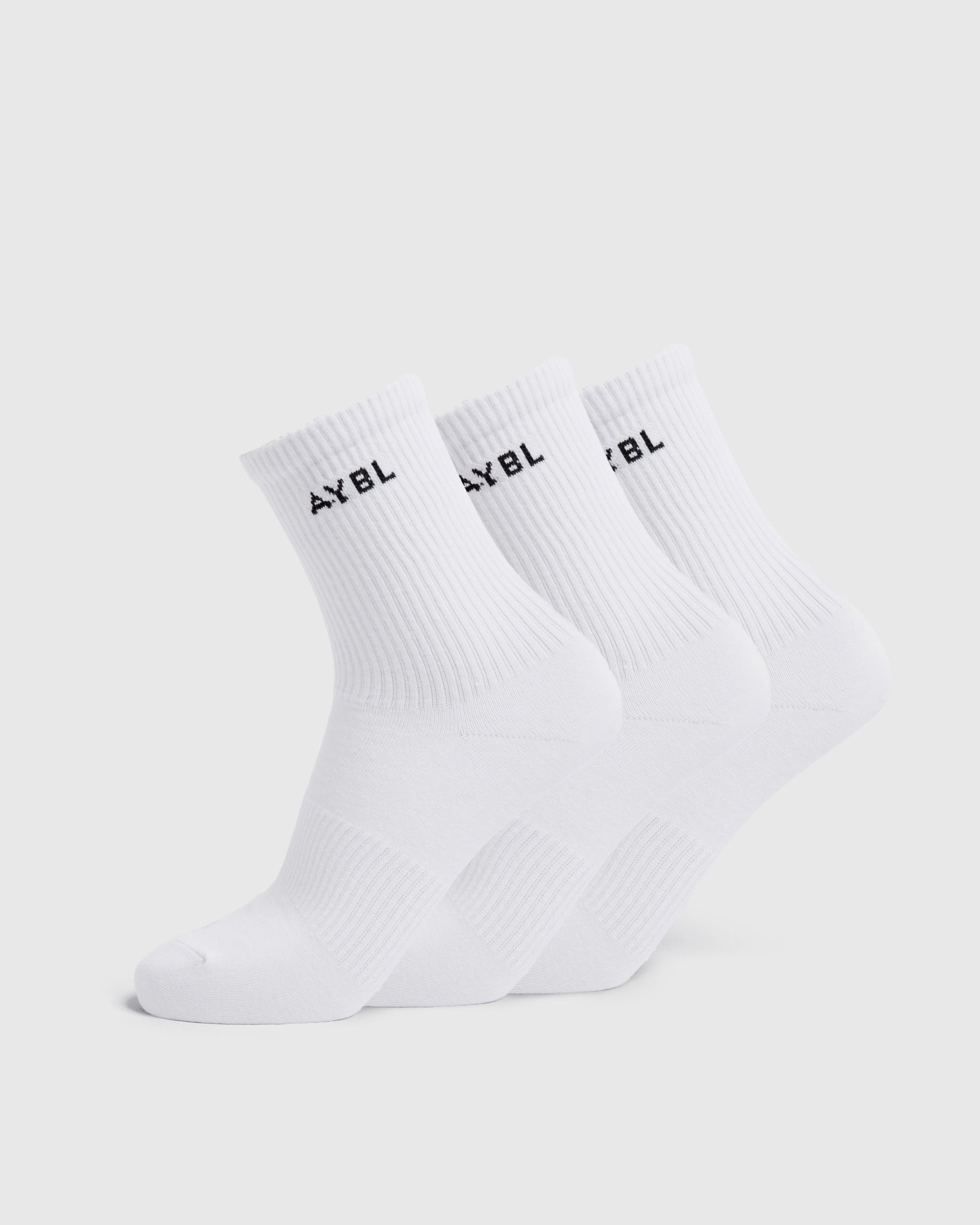 Everyday Crew Socks (3 Pack) - Blanc