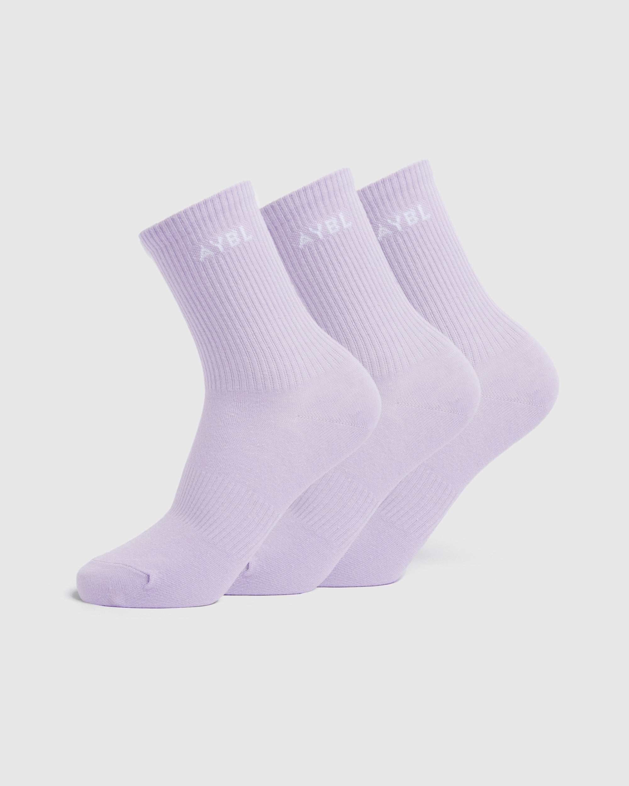 Everyday Crew Socks (3 Pack) - Violet